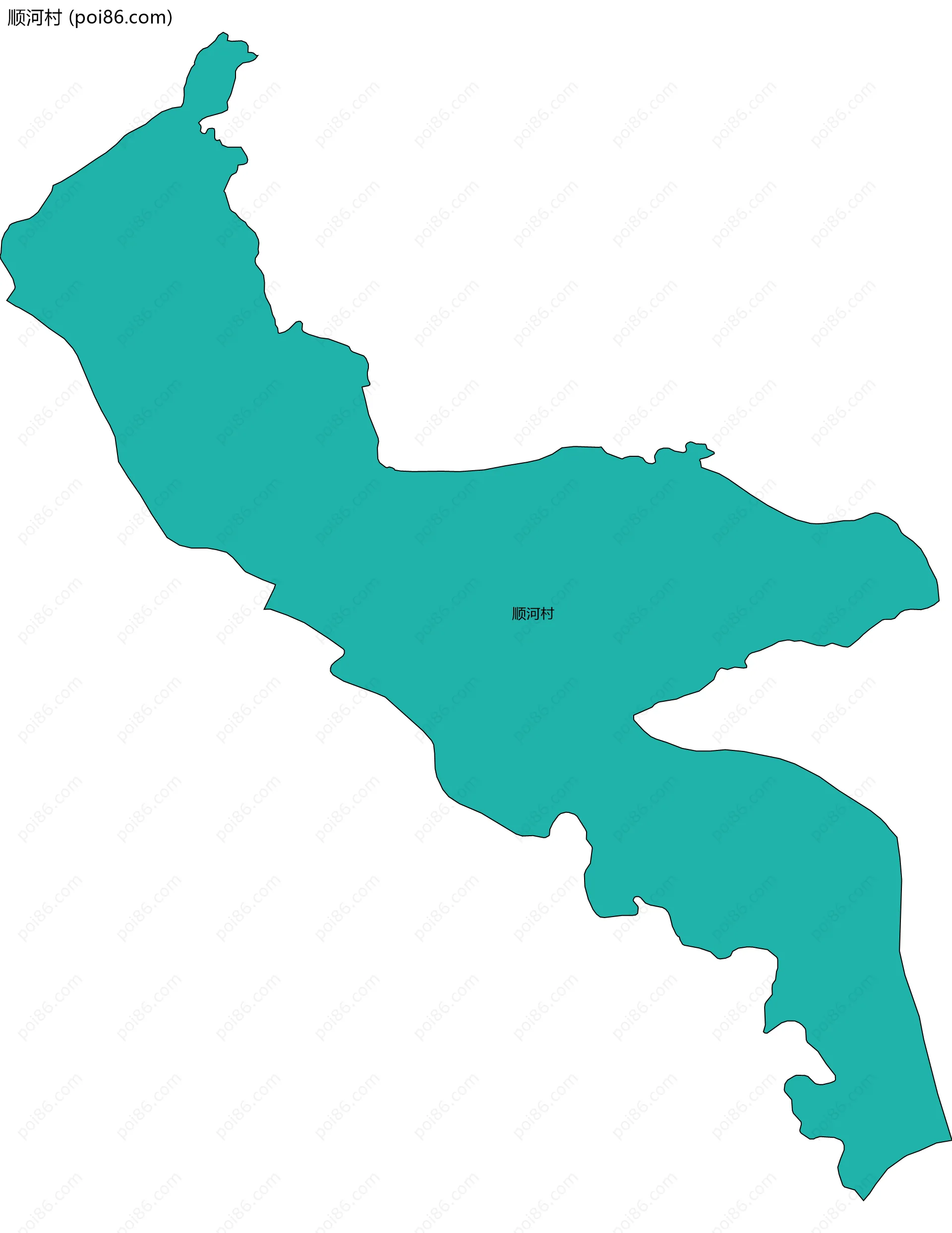 顺河村边界地图