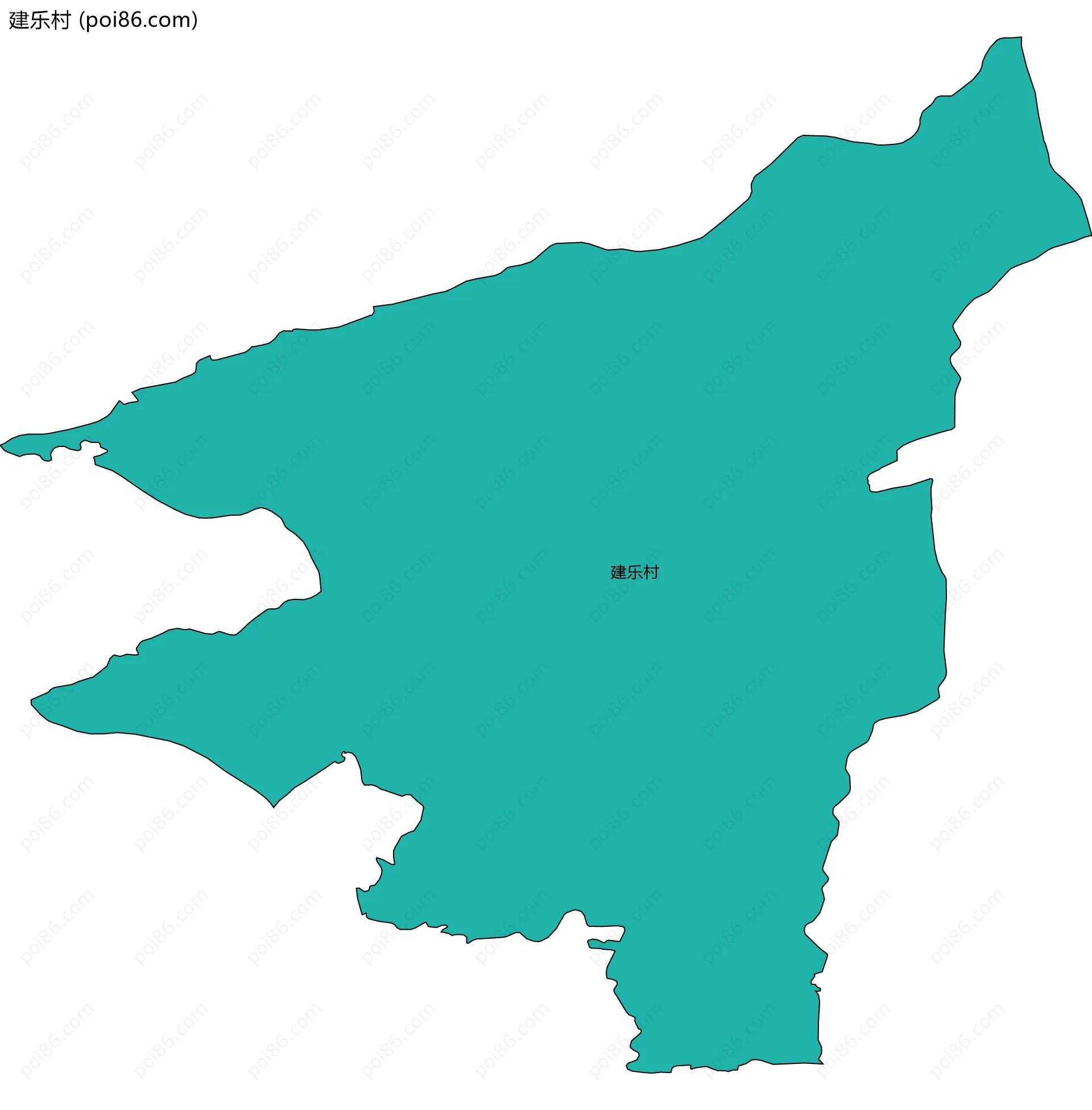 建乐村边界地图