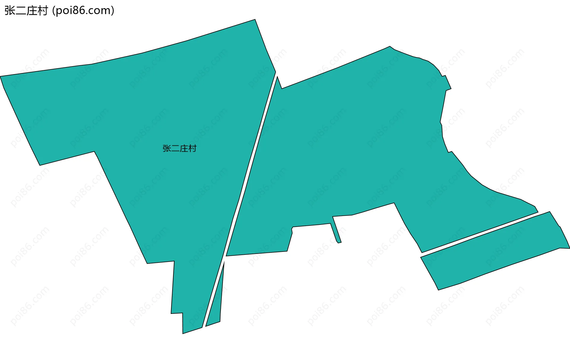 张二庄村边界地图