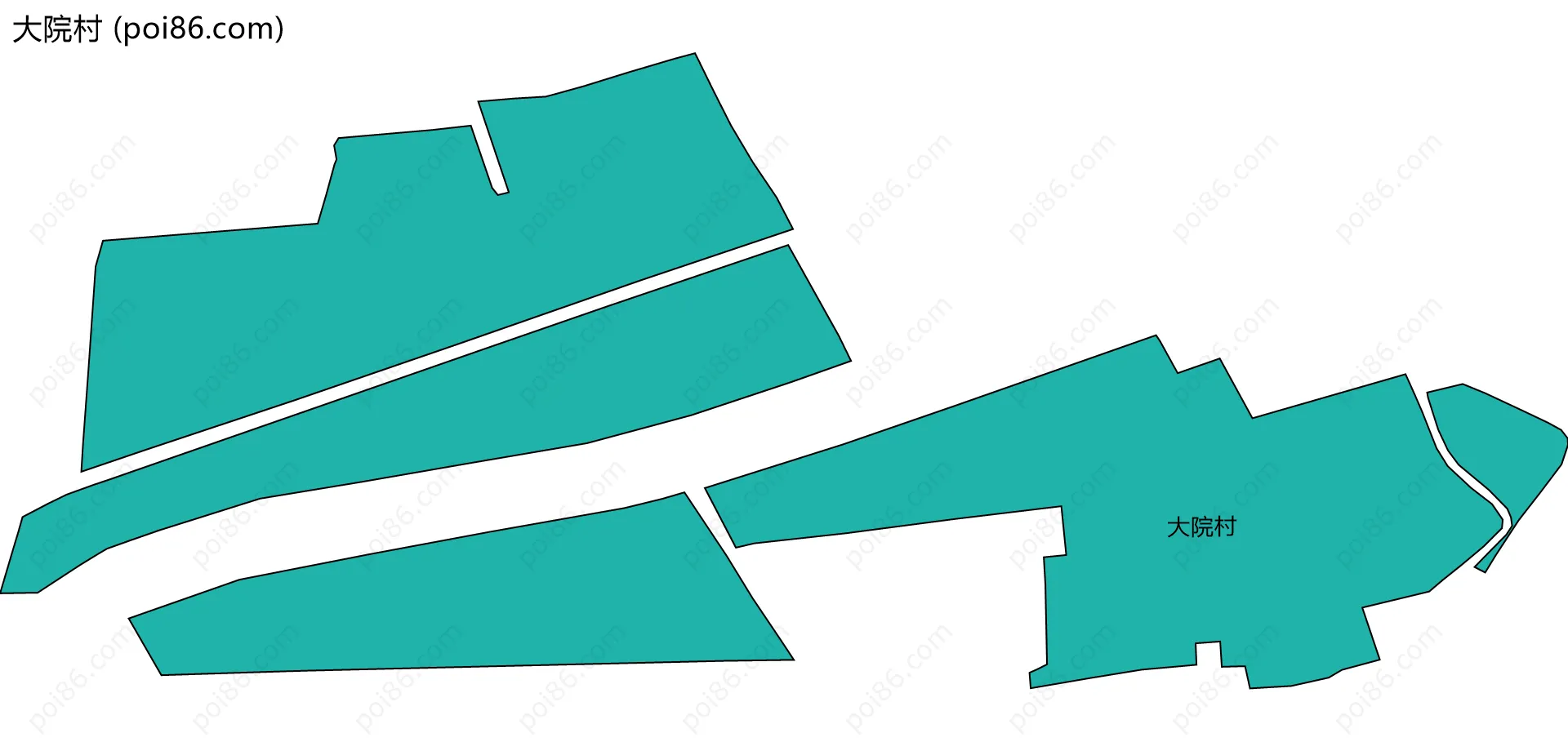 大院村边界地图