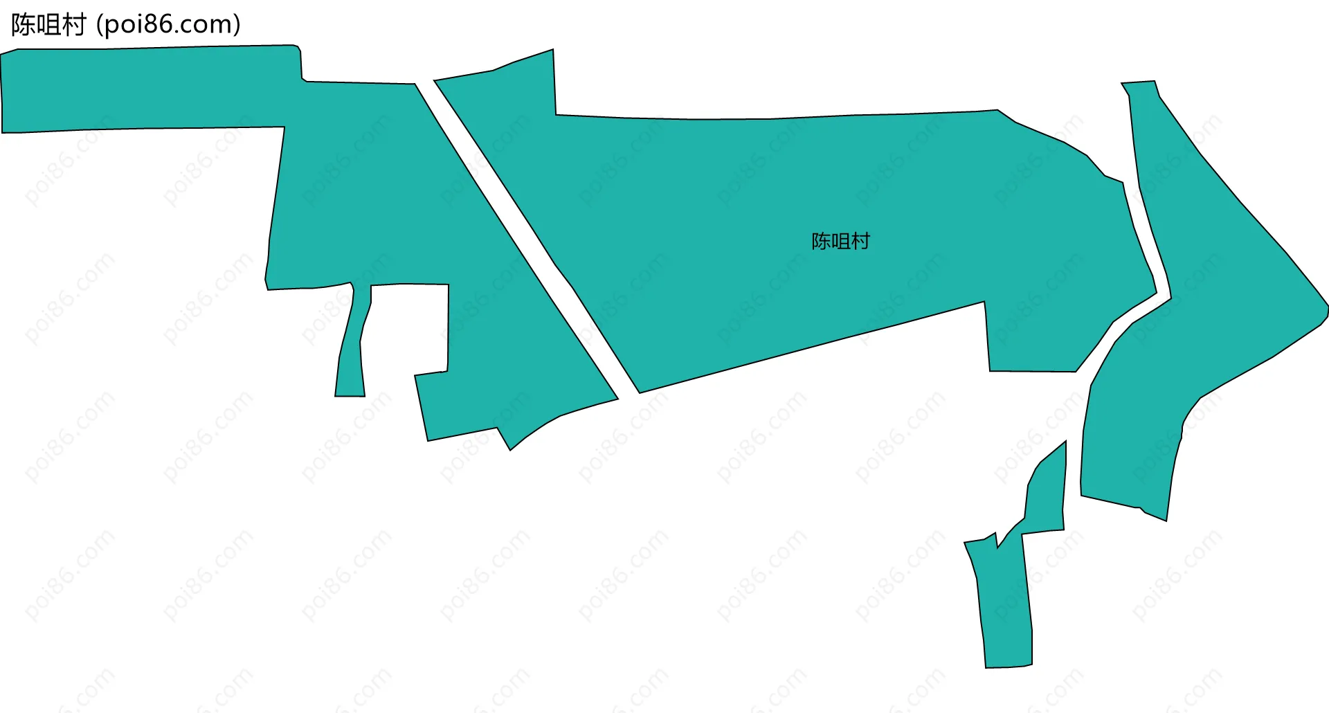 陈咀村边界地图