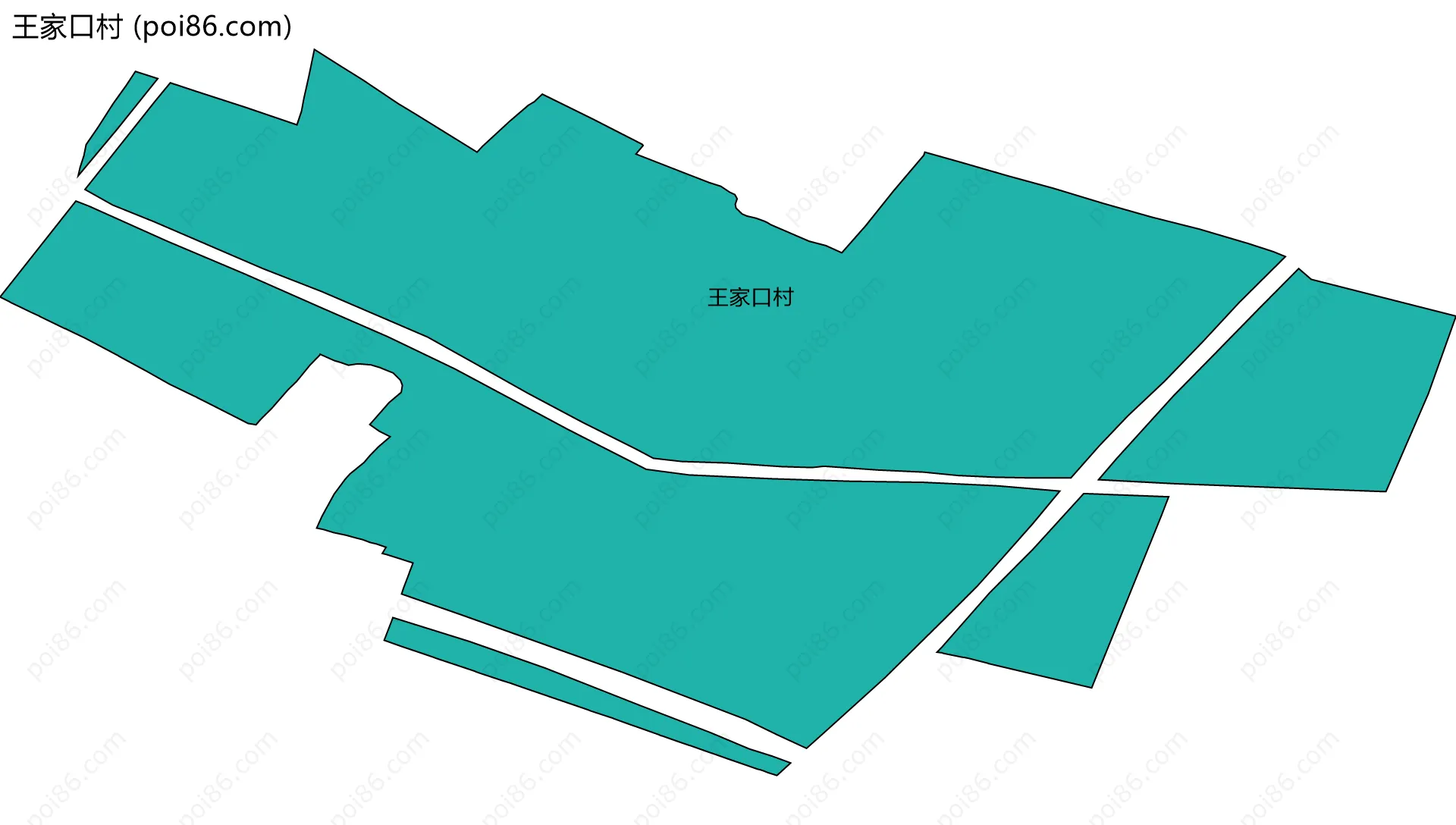 王家口村边界地图