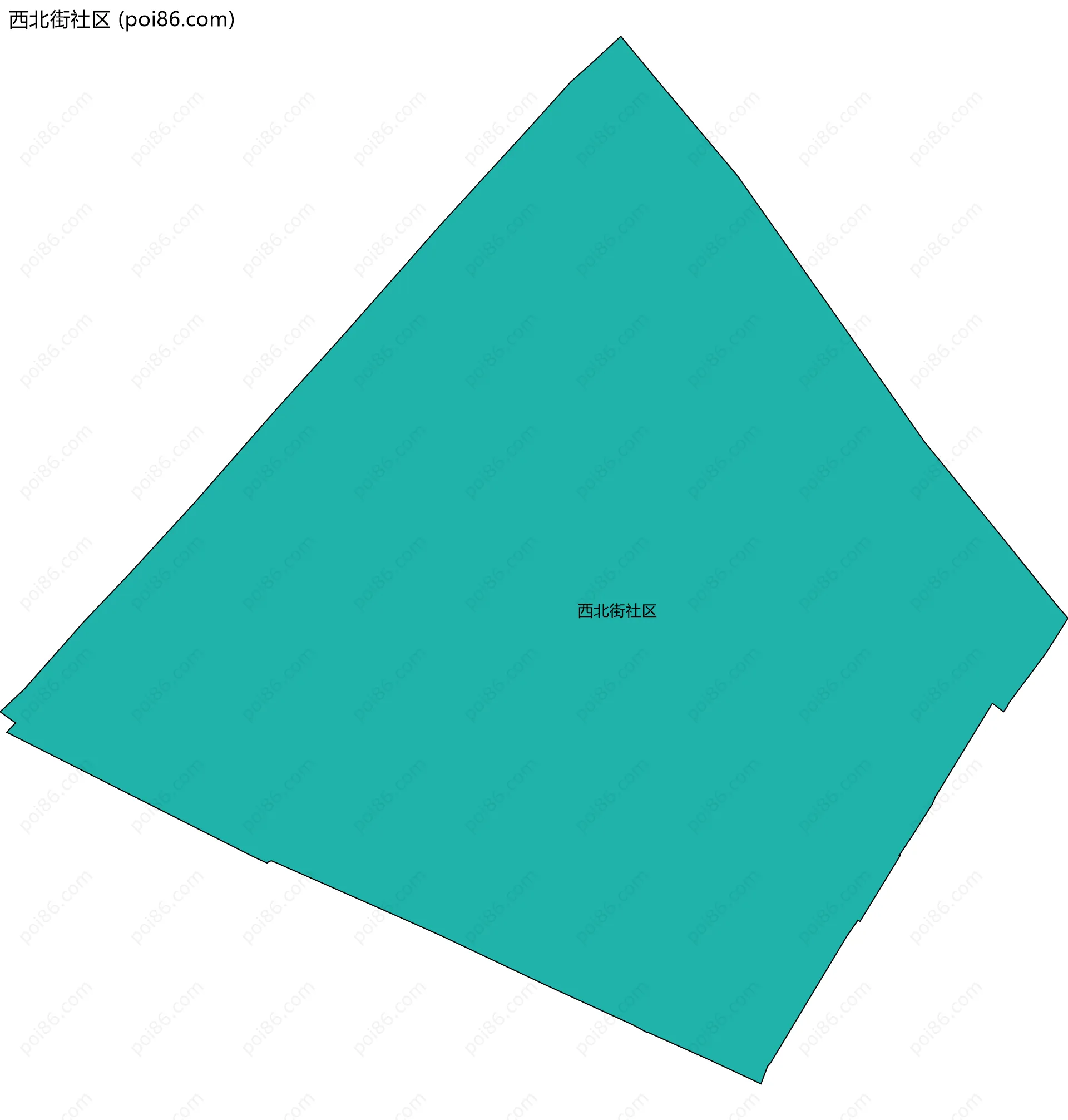 西北街社区边界地图