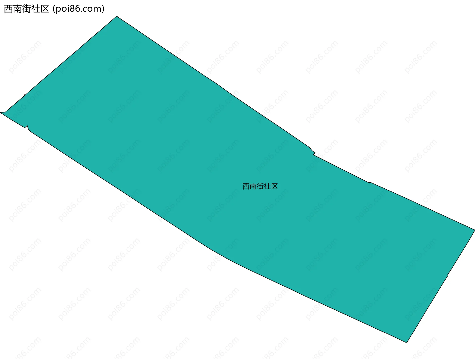 西南街社区边界地图