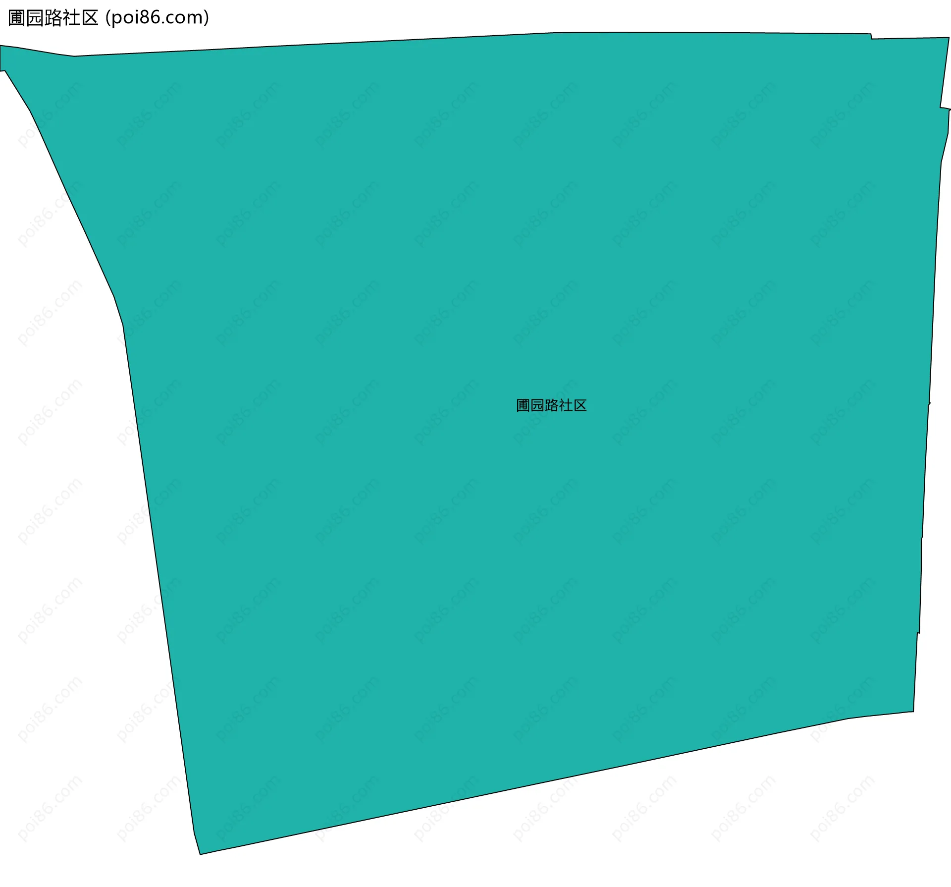 圃园路社区边界地图