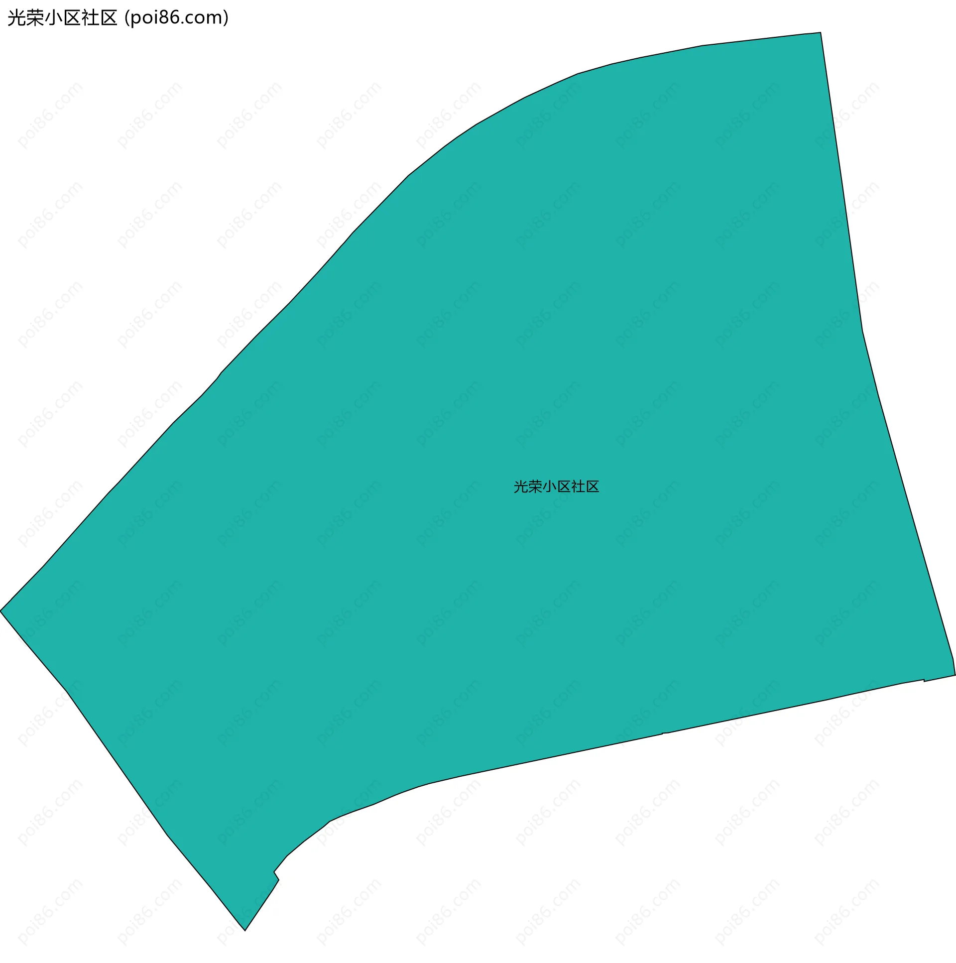 光荣小区社区边界地图