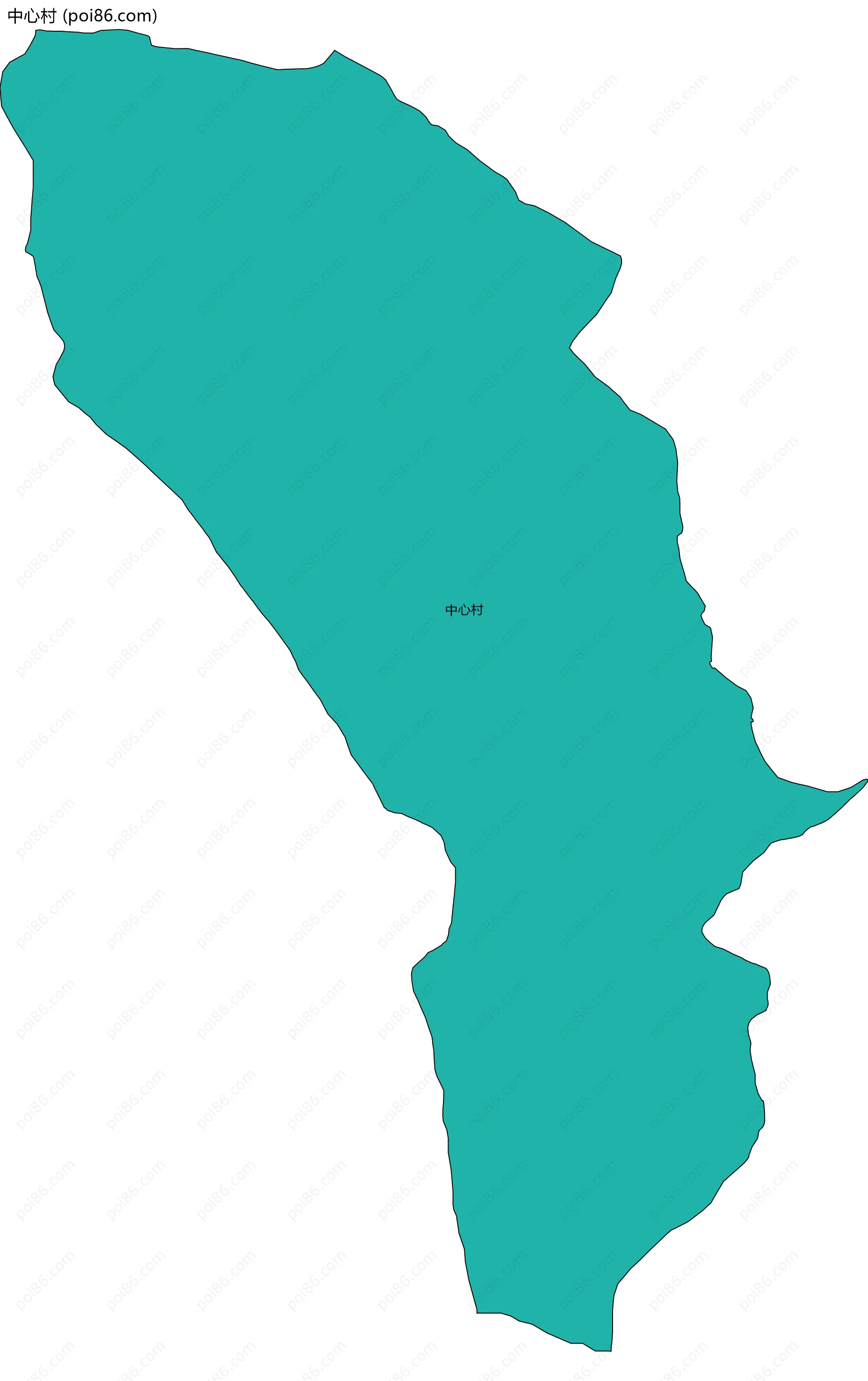 中心村边界地图