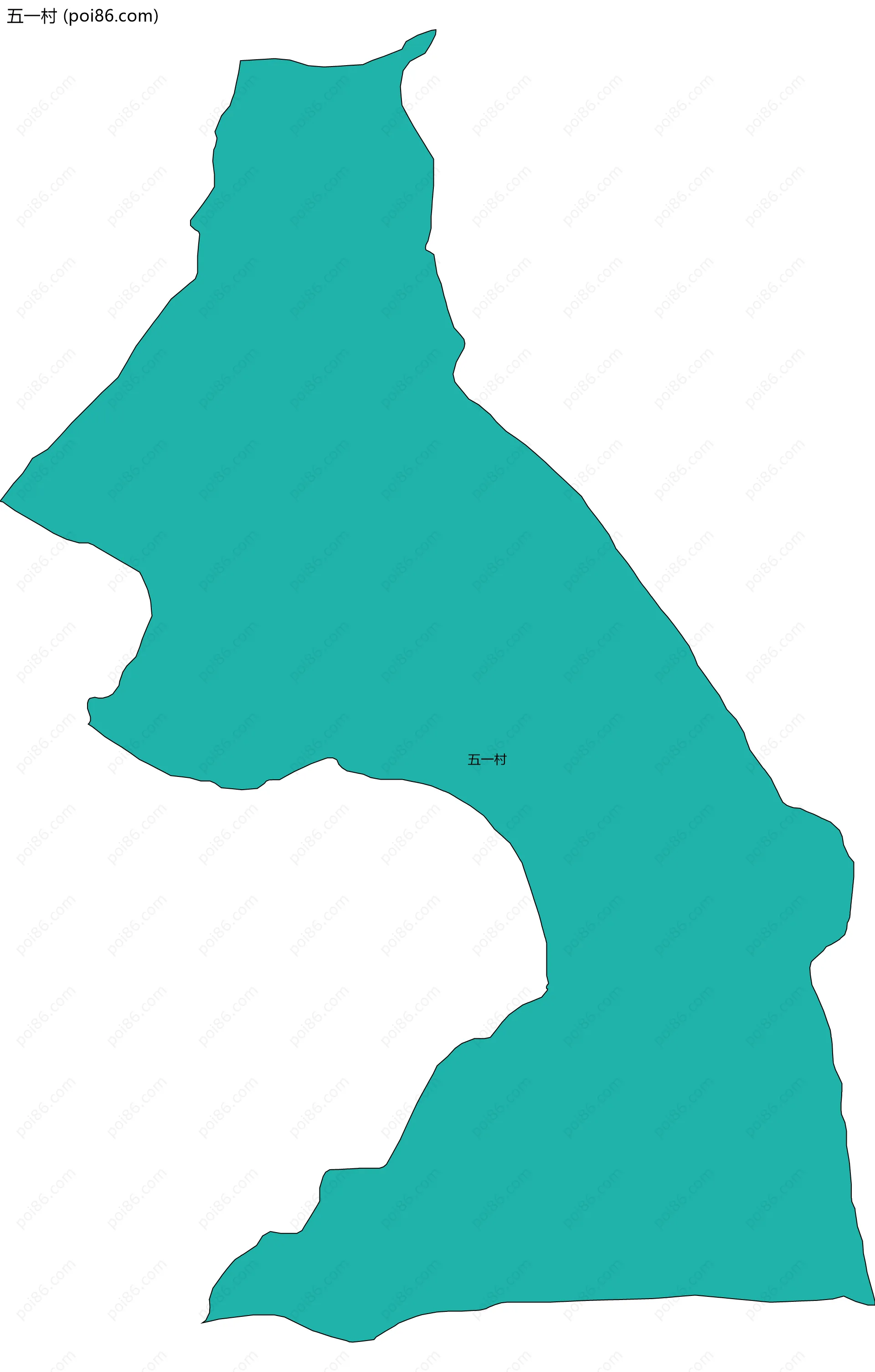 五一村边界地图