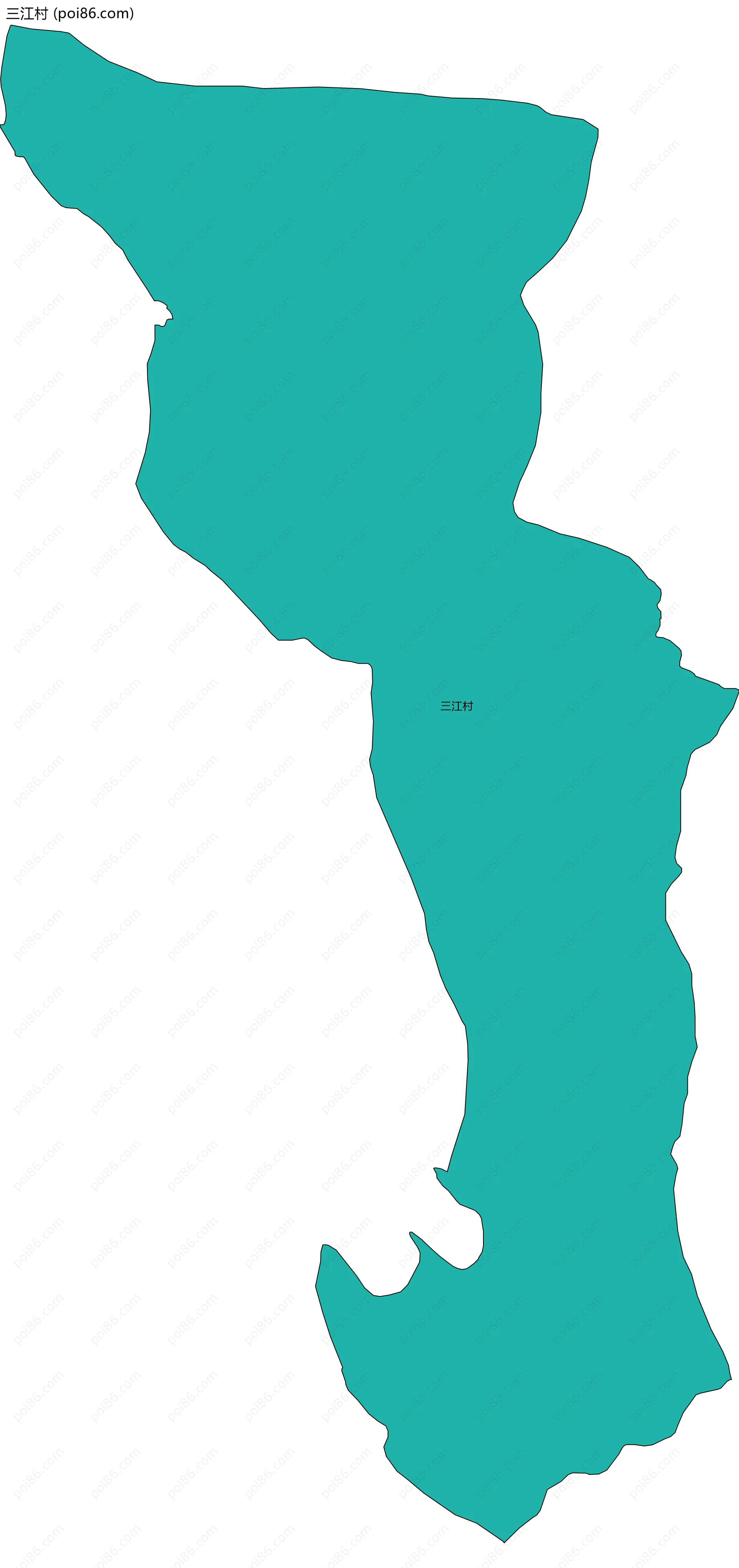 三江村边界地图