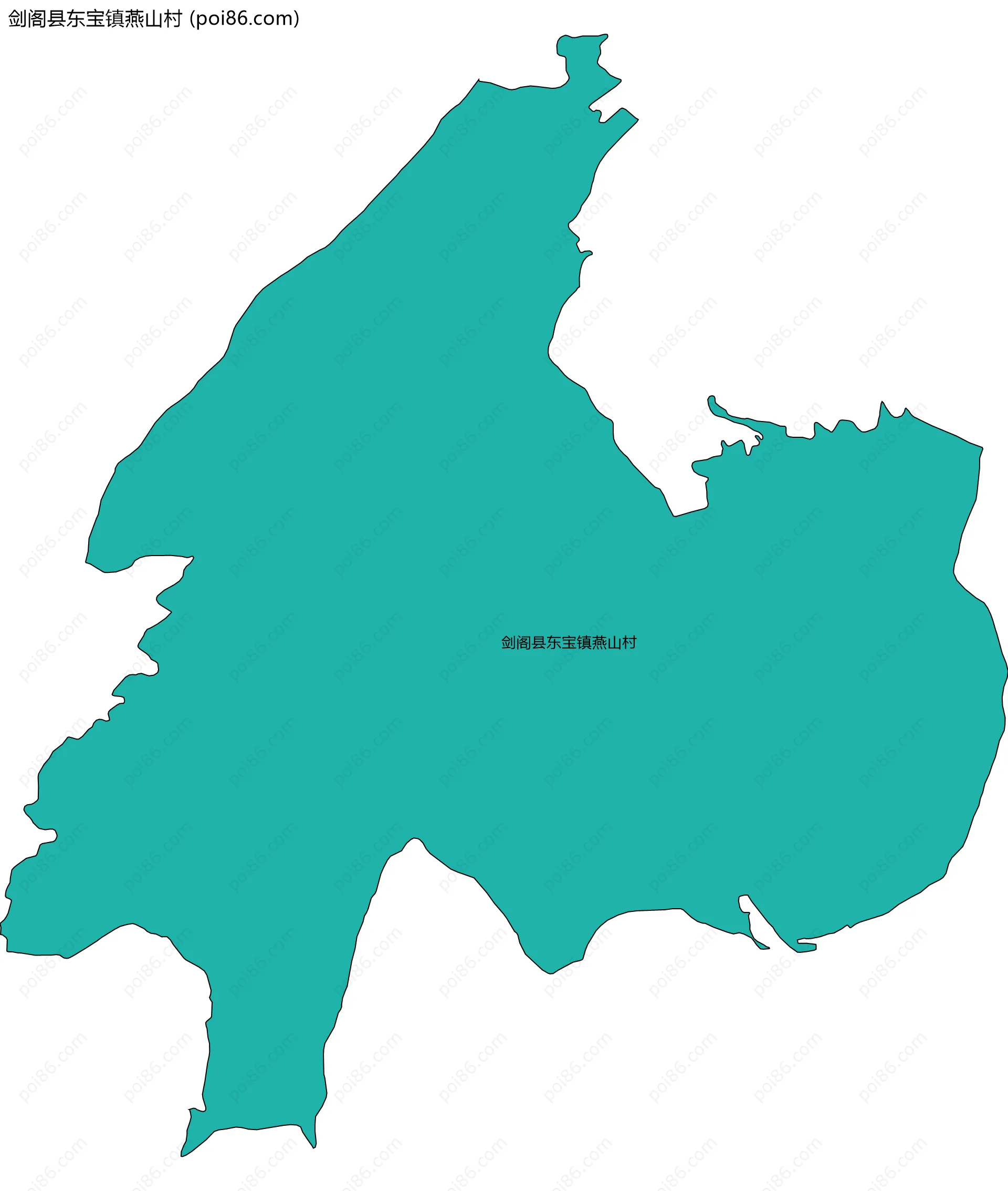 剑阁县东宝镇燕山村边界地图