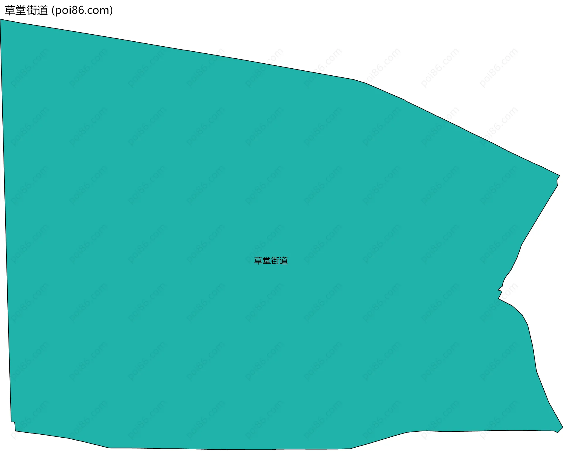 草堂街道边界地图(五级行政区划)
