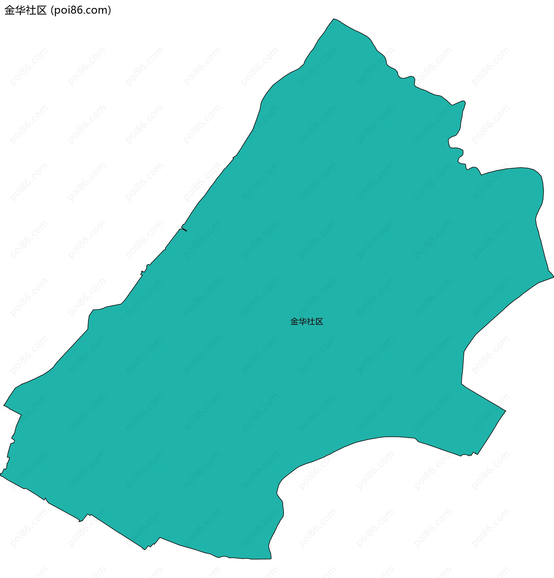 金华社区边界地图