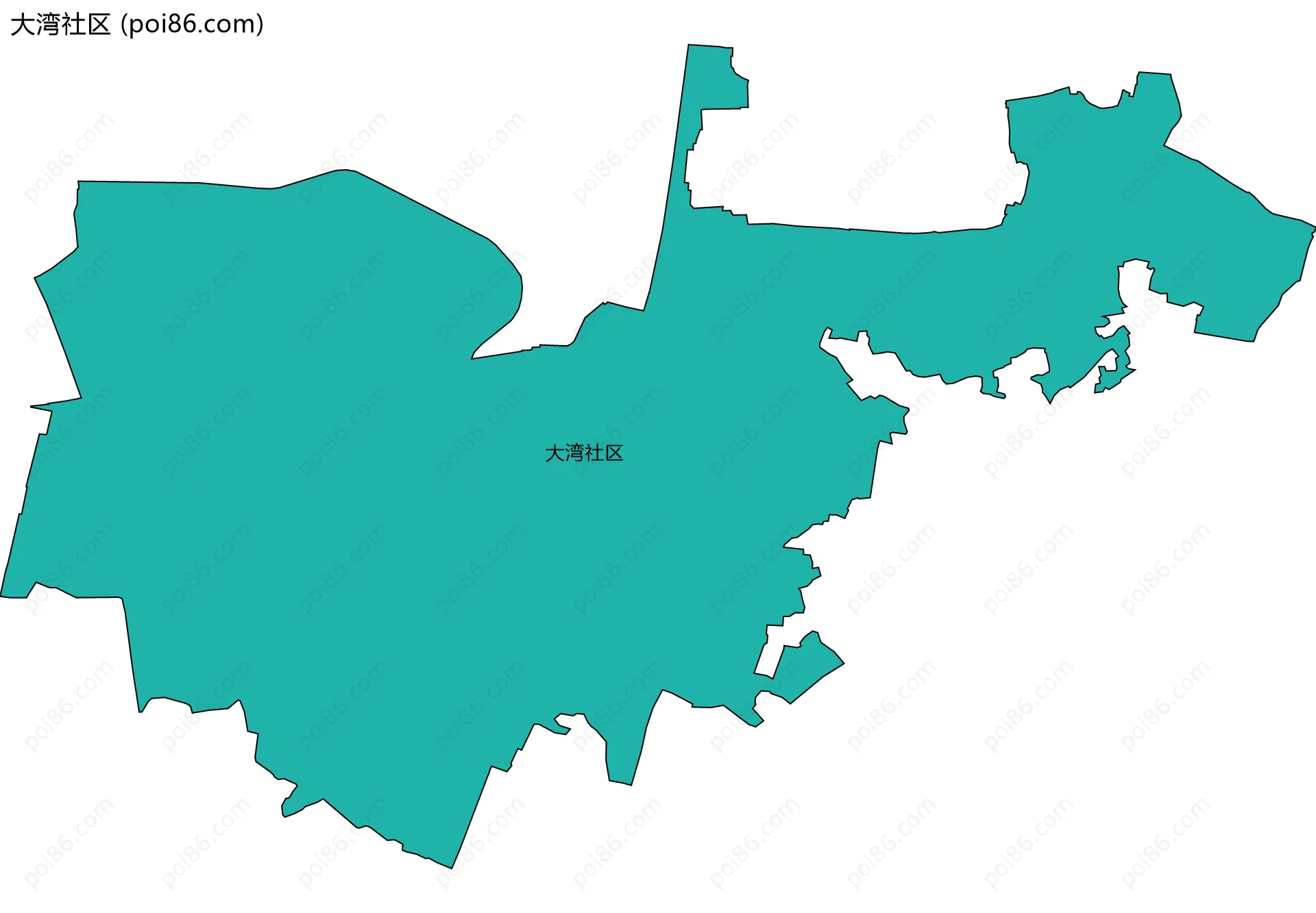 大湾社区边界地图