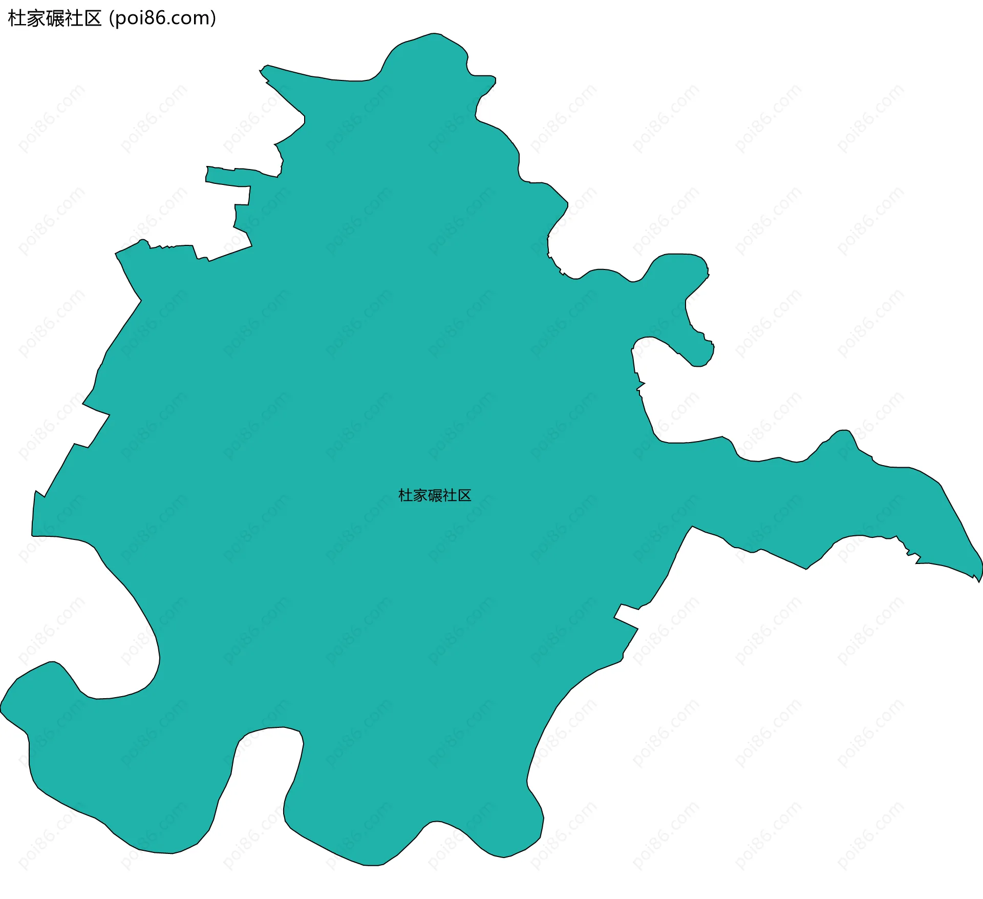 杜家碾社区边界地图