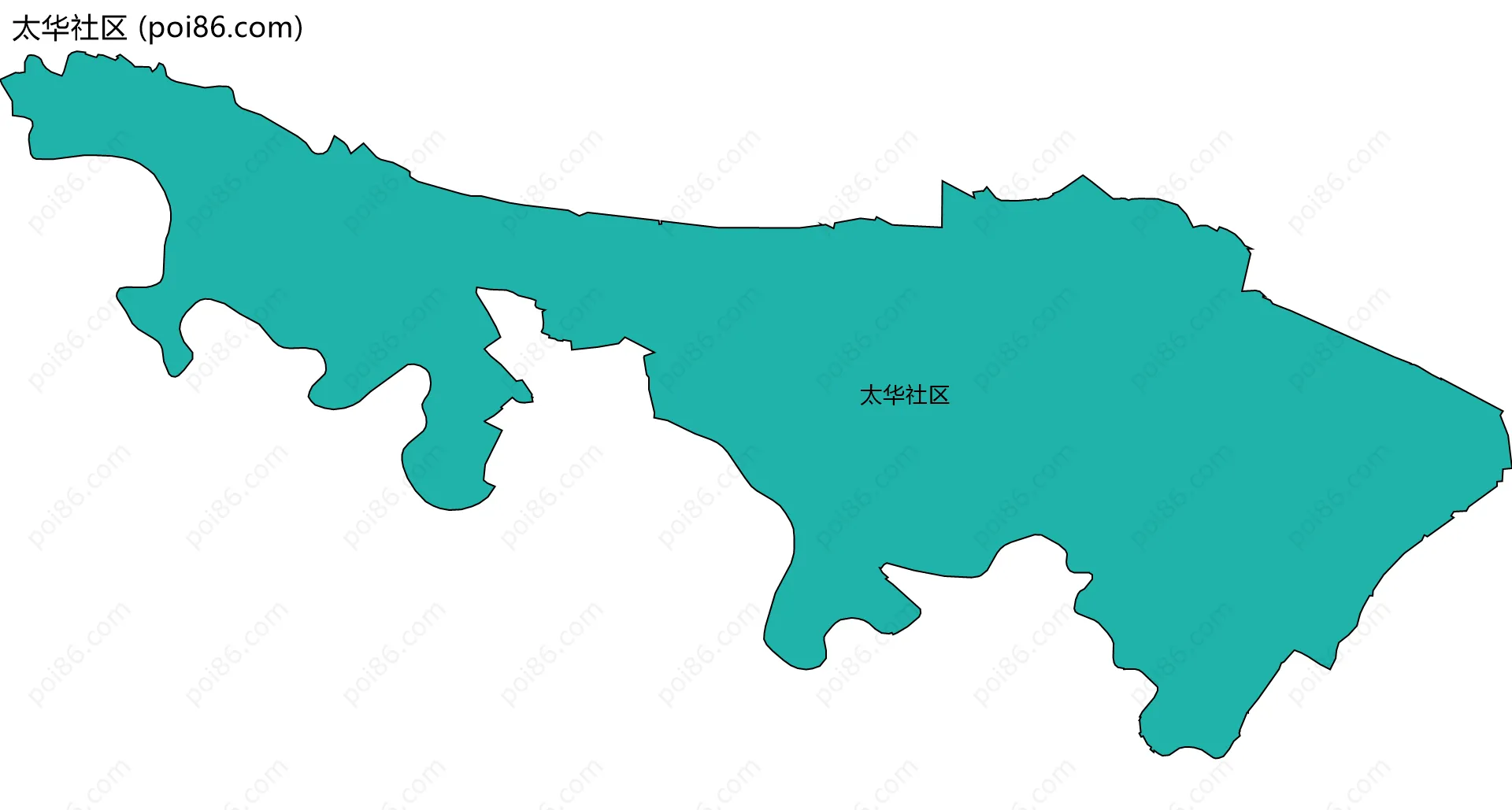 太华社区边界地图