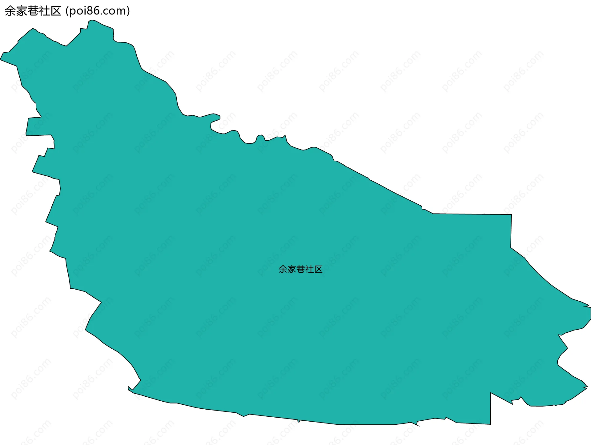 余家巷社区边界地图