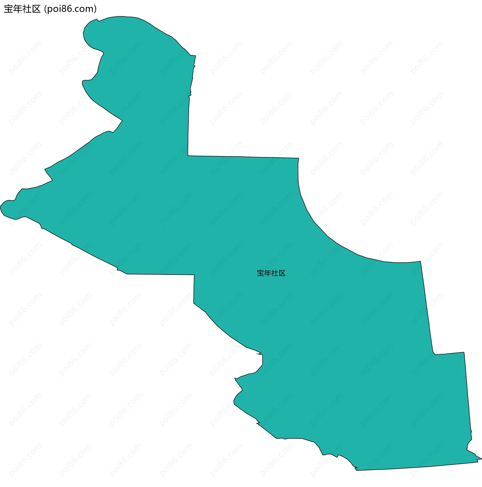 宝年社区边界地图