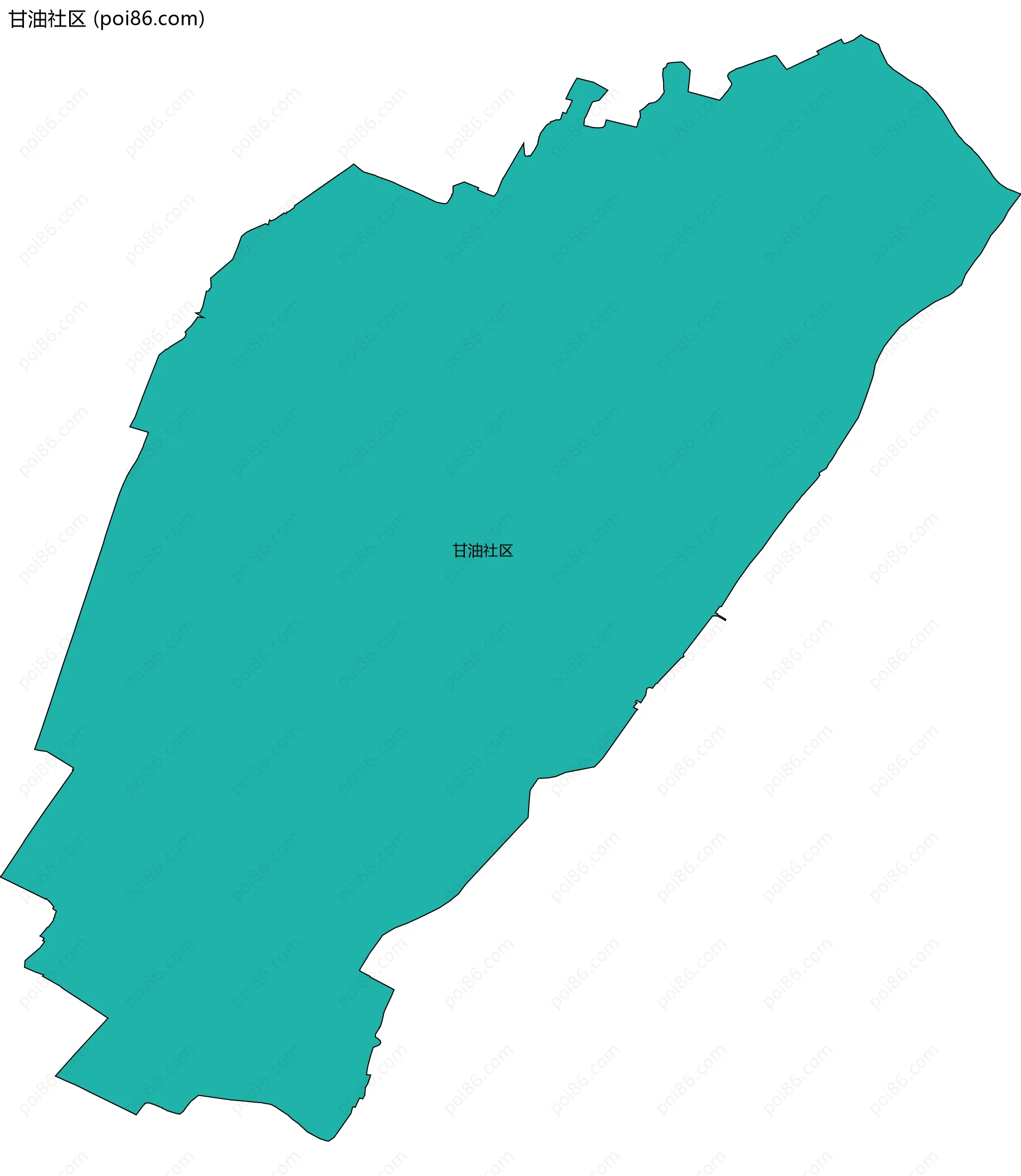 甘油社区边界地图