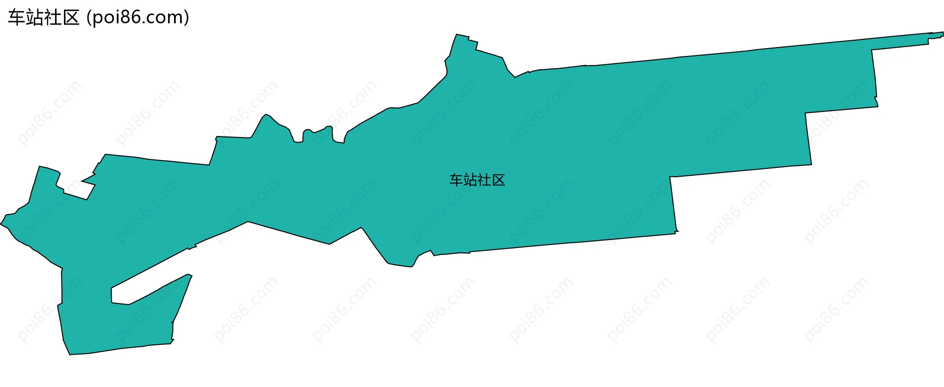 车站社区边界地图