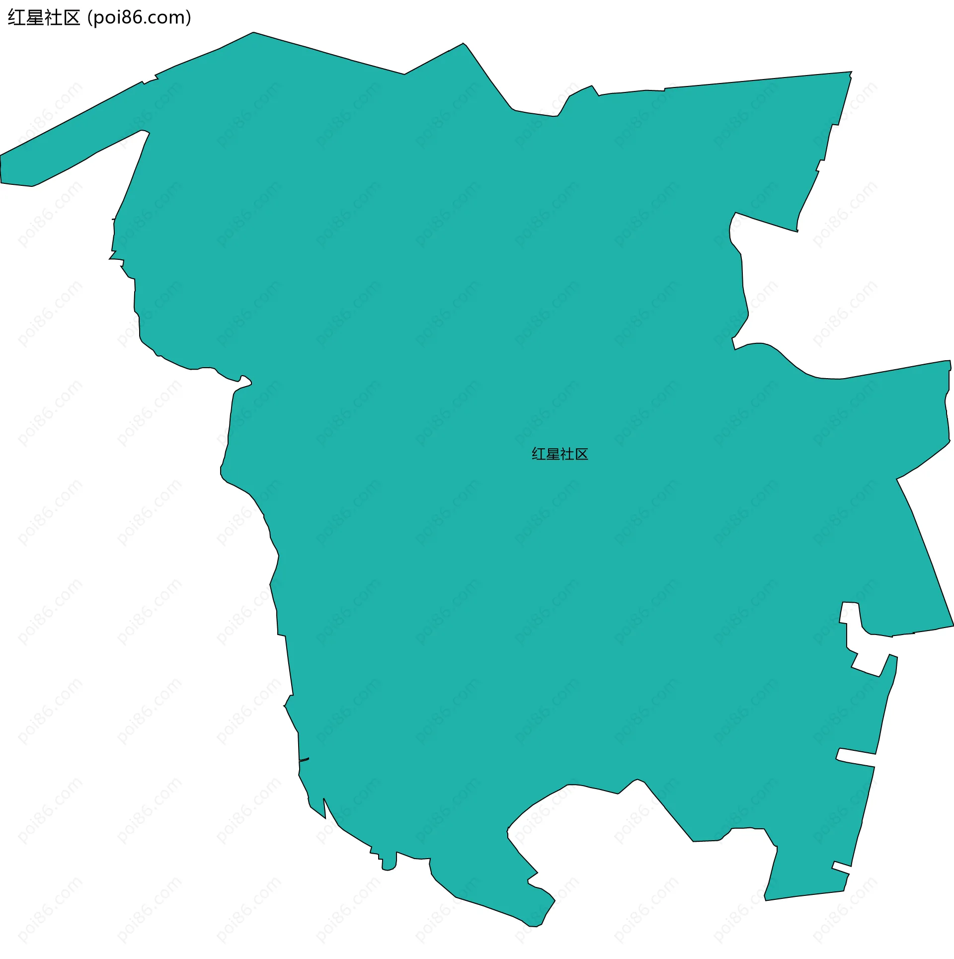 红星社区边界地图