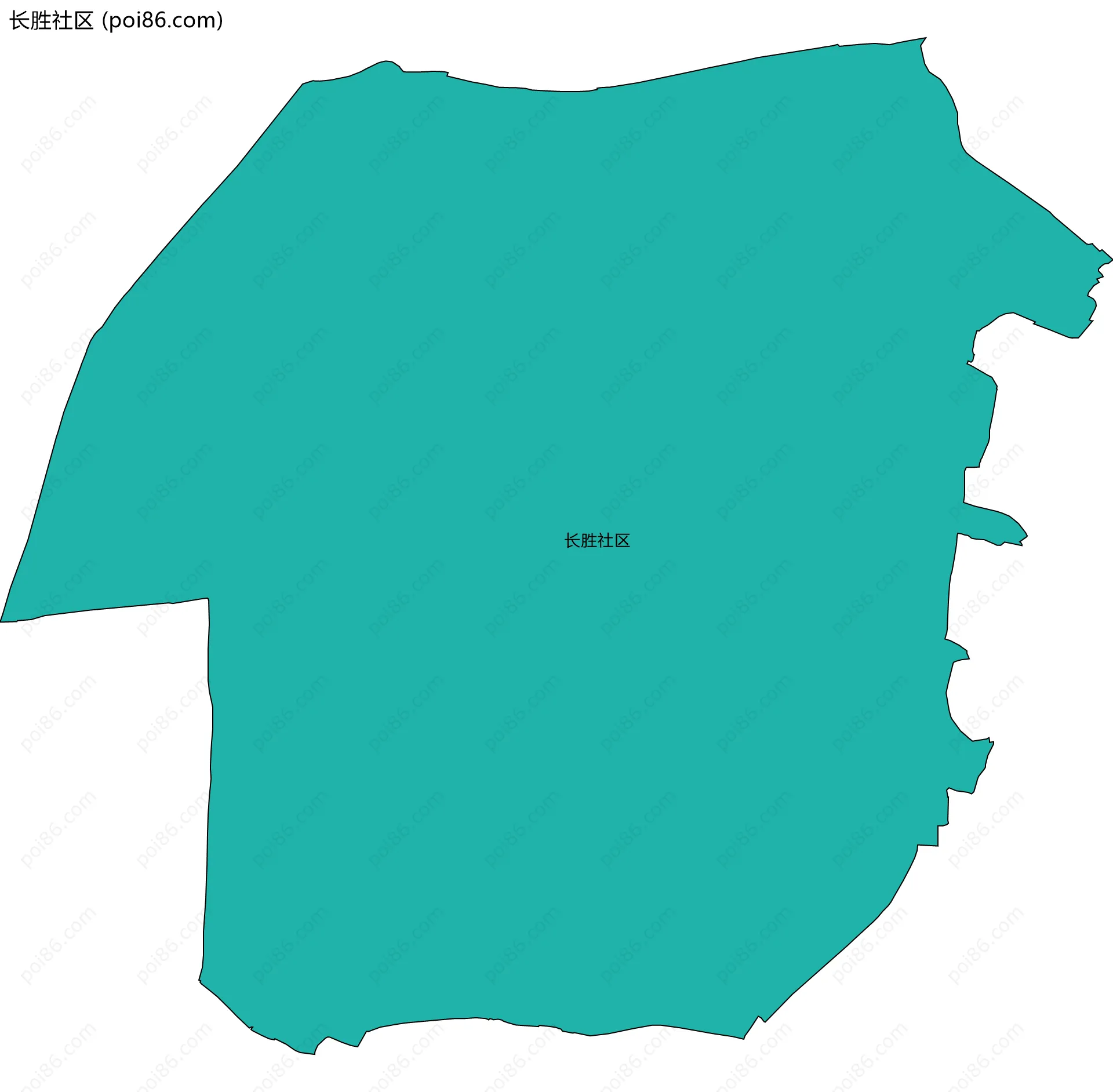 长胜社区边界地图