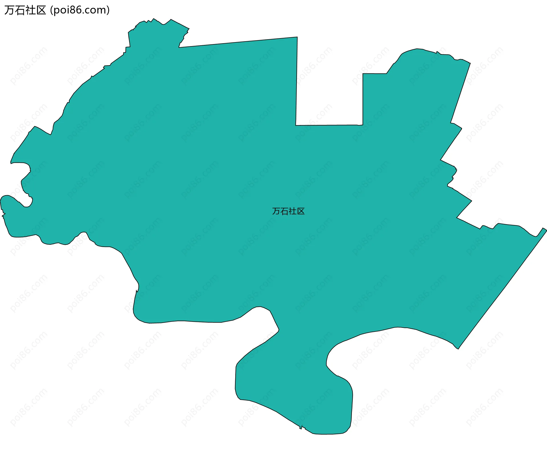 万石社区边界地图