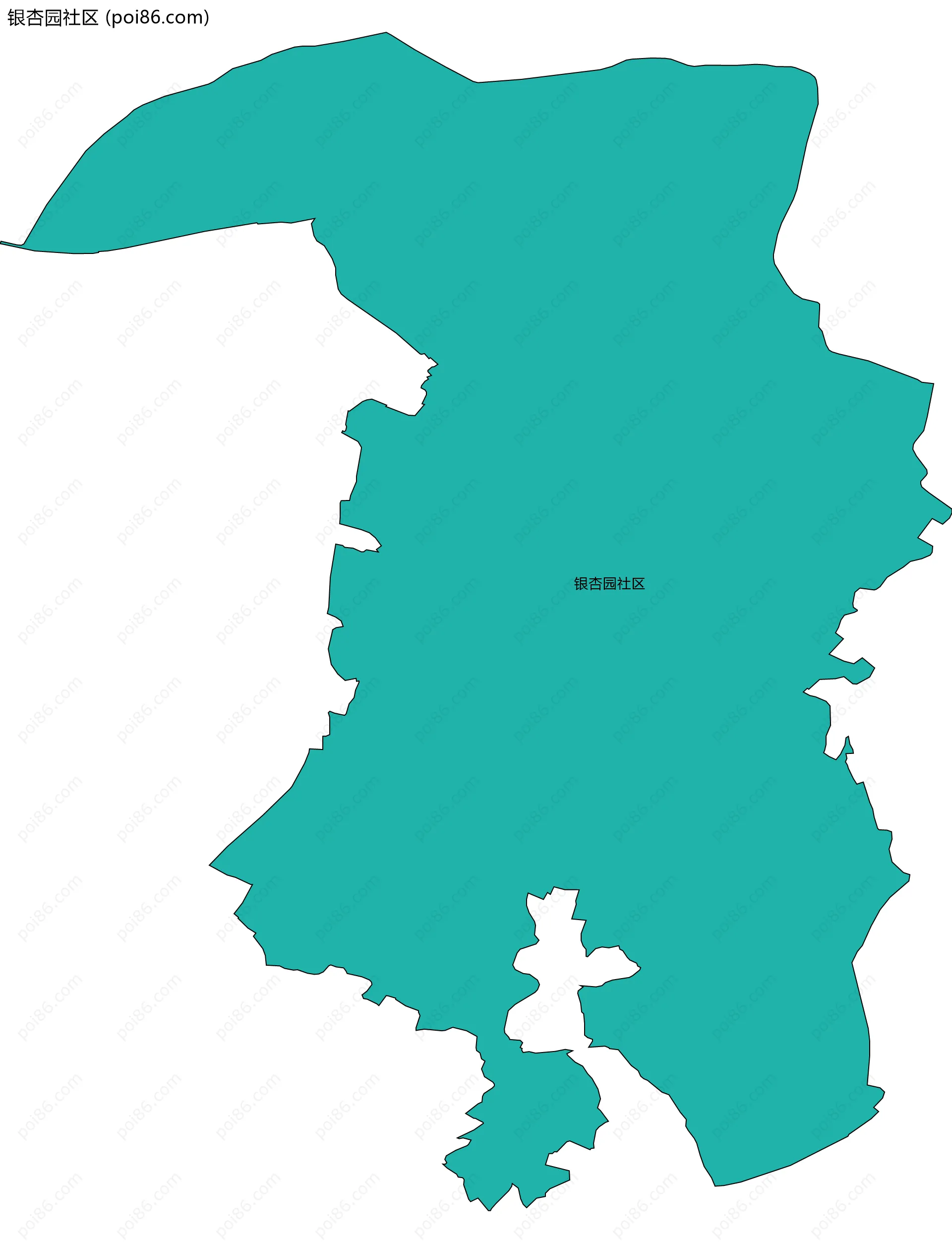 银杏园社区边界地图