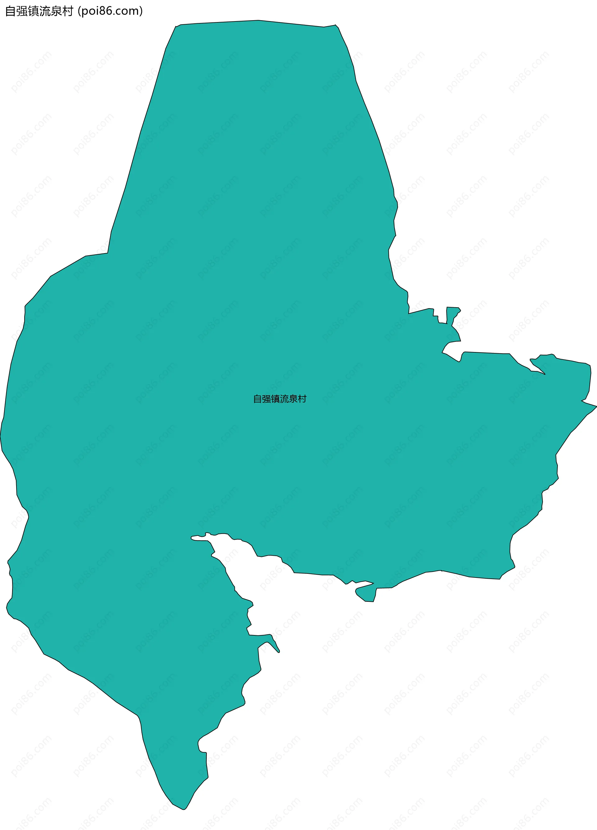 自强镇流泉村边界地图