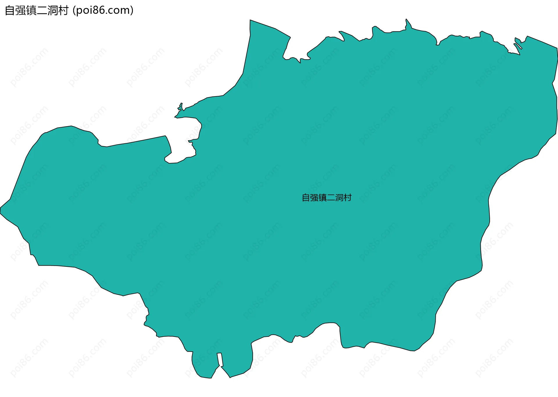 自强镇二洞村边界地图