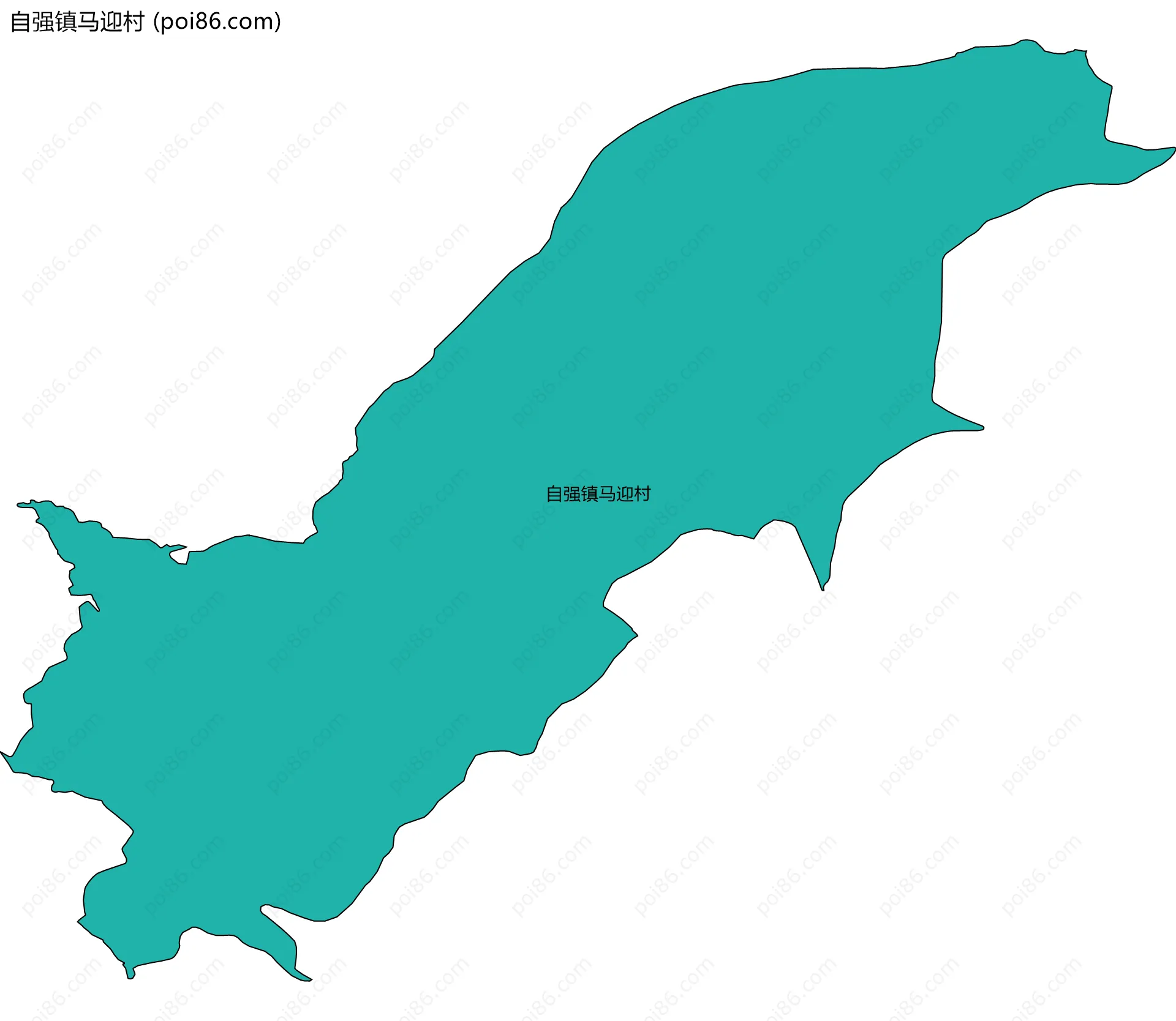 自强镇马迎村边界地图