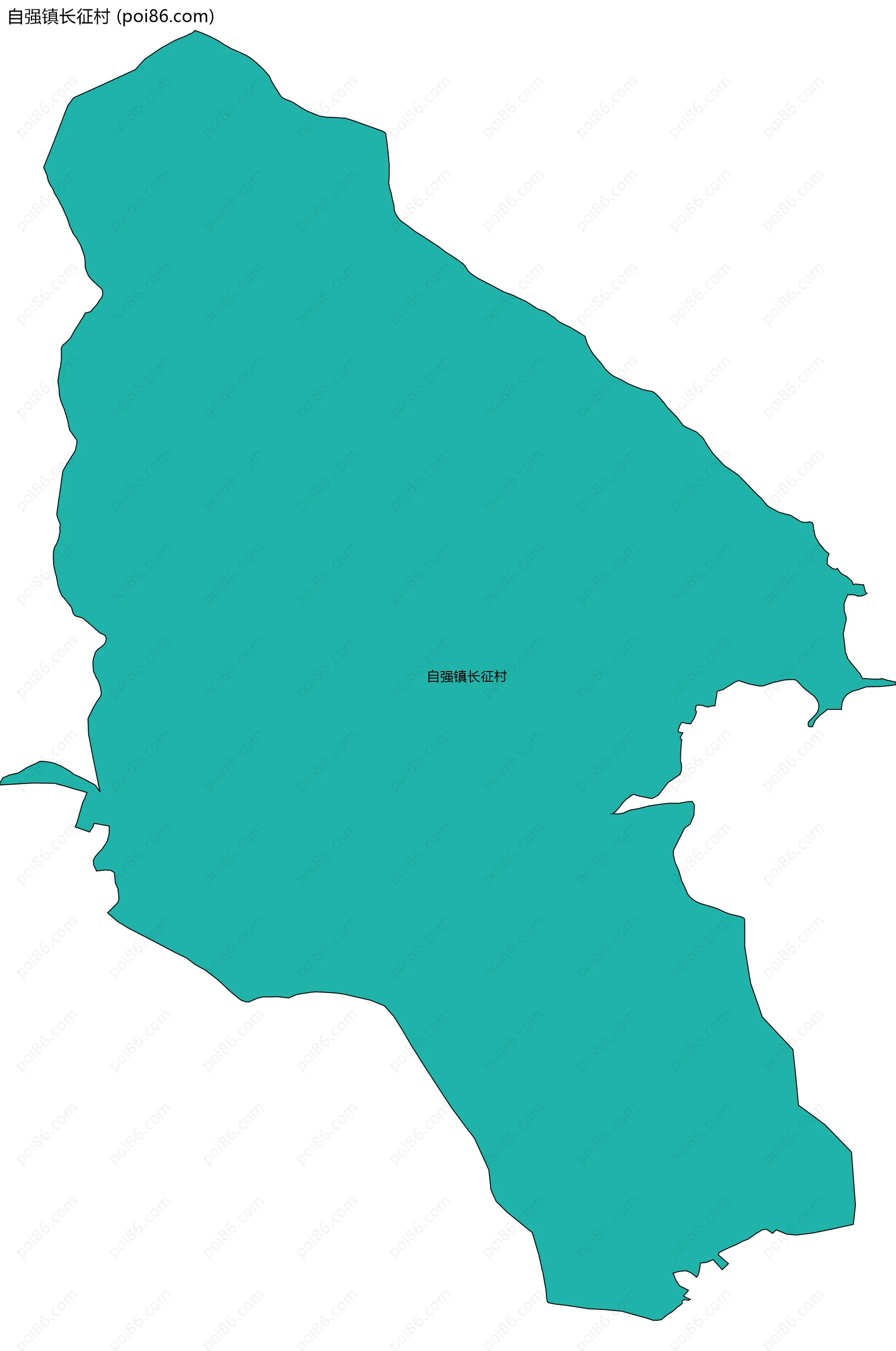 自强镇长征村边界地图