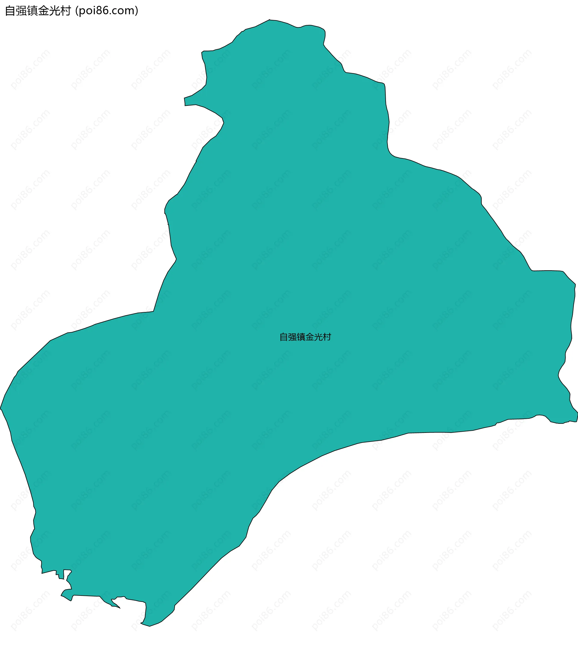 自强镇金光村边界地图