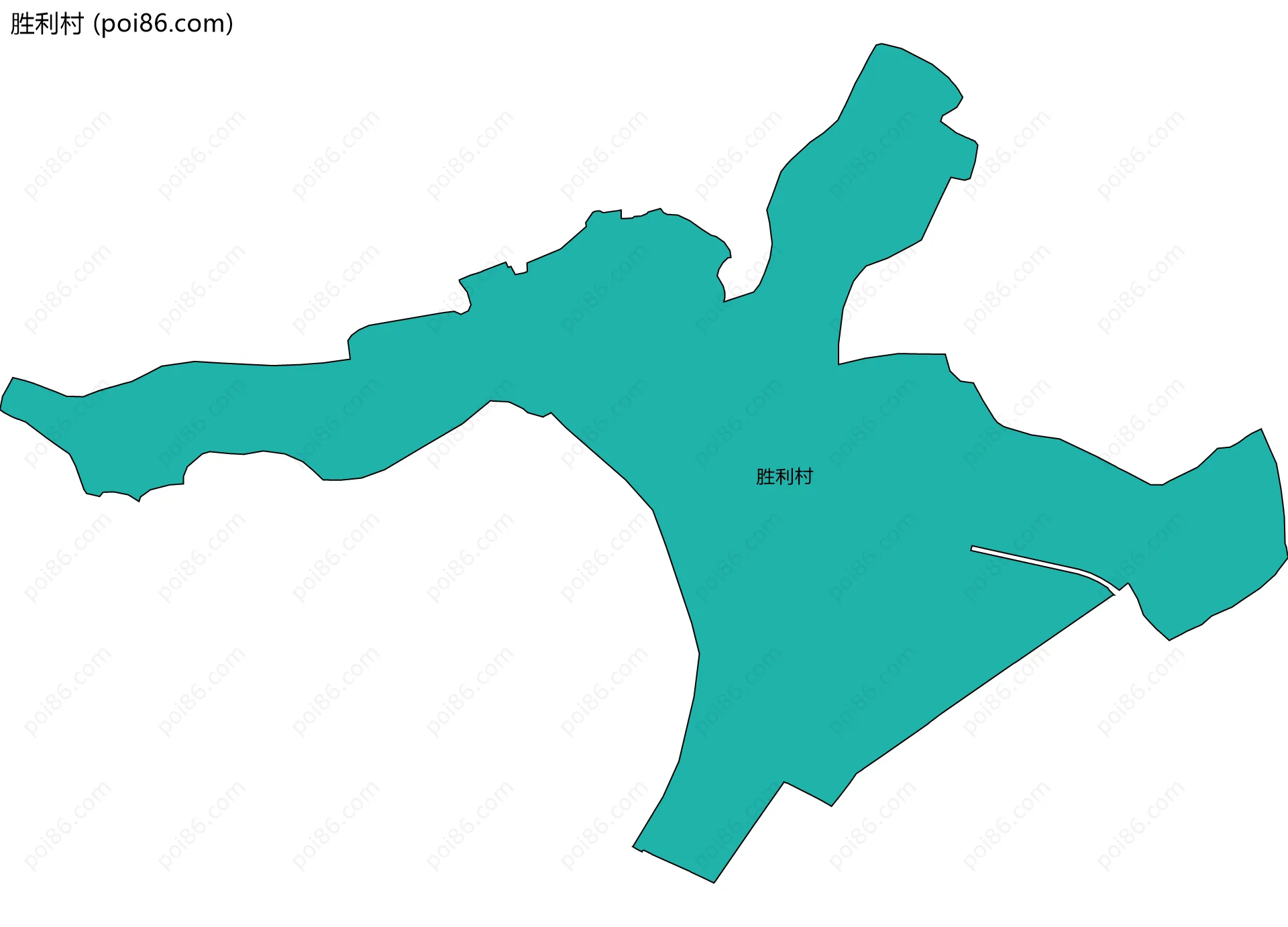 胜利村边界地图
