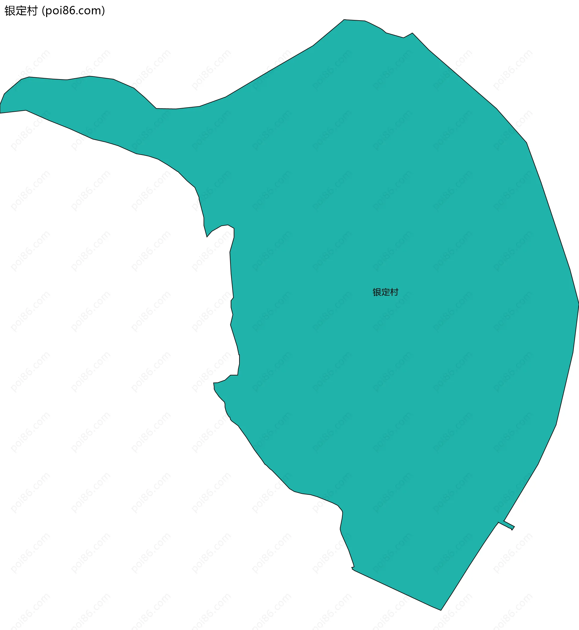 银定村边界地图