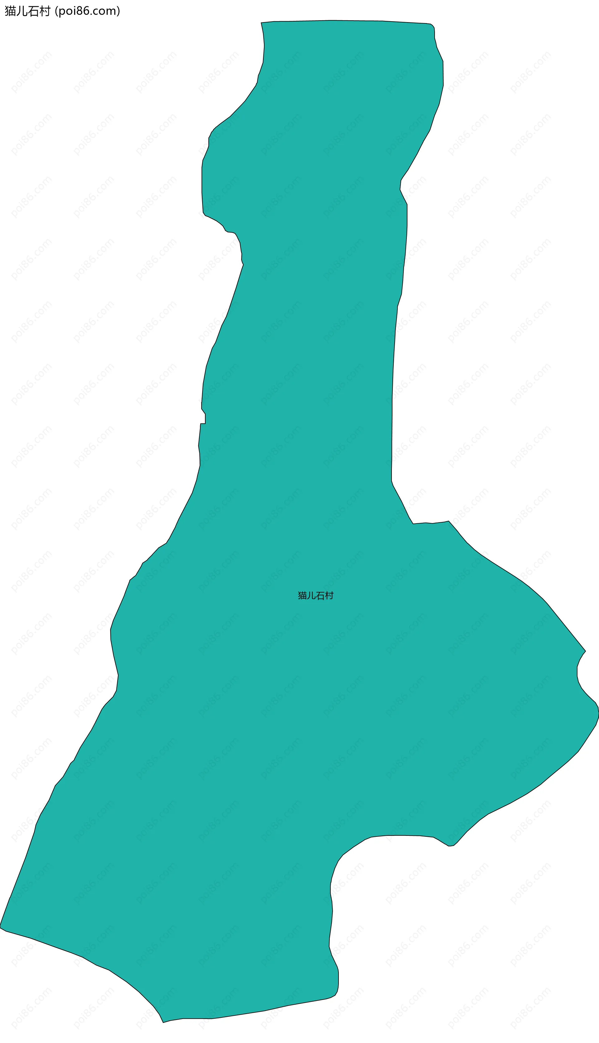 猫儿石村边界地图