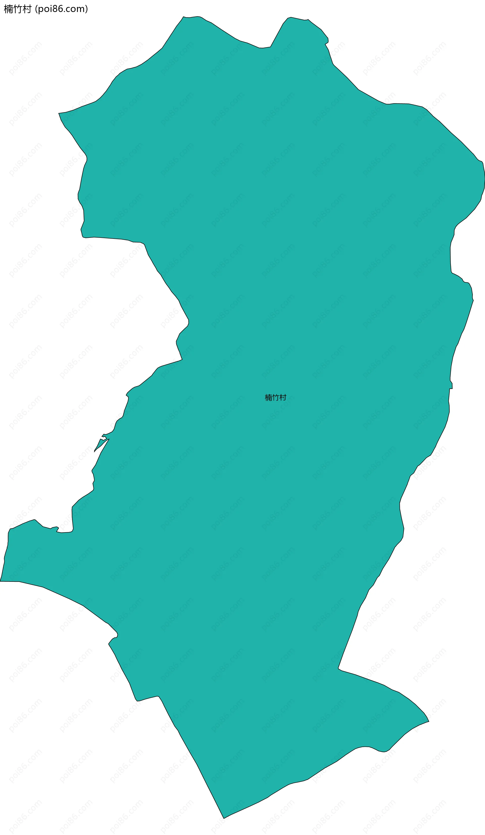 楠竹村边界地图