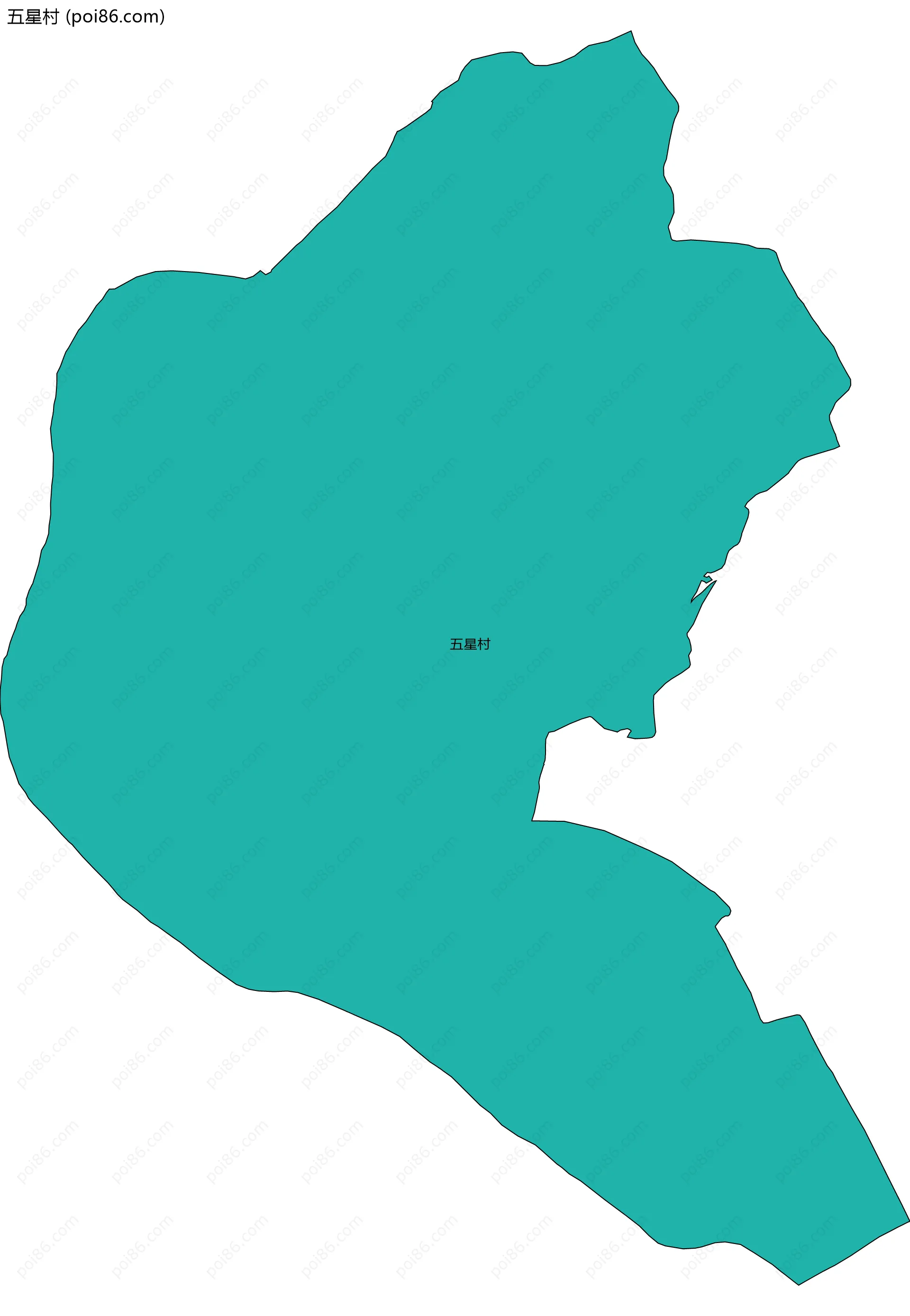 五星村边界地图