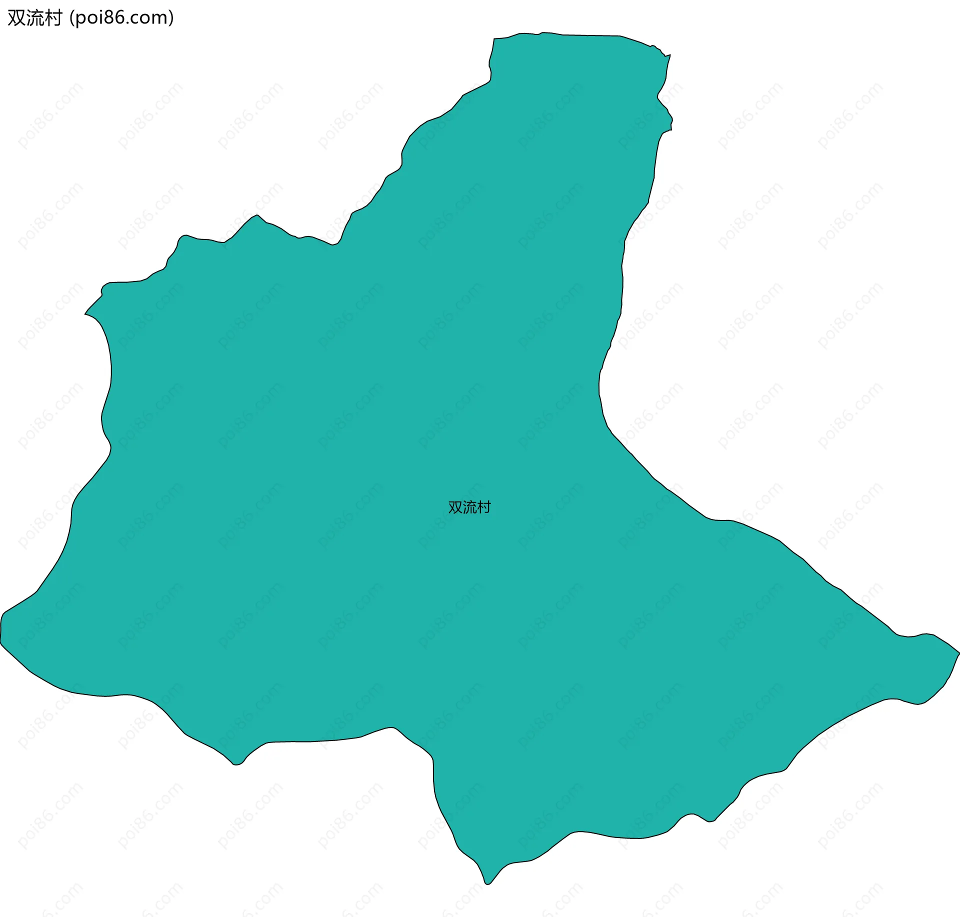 双流村边界地图