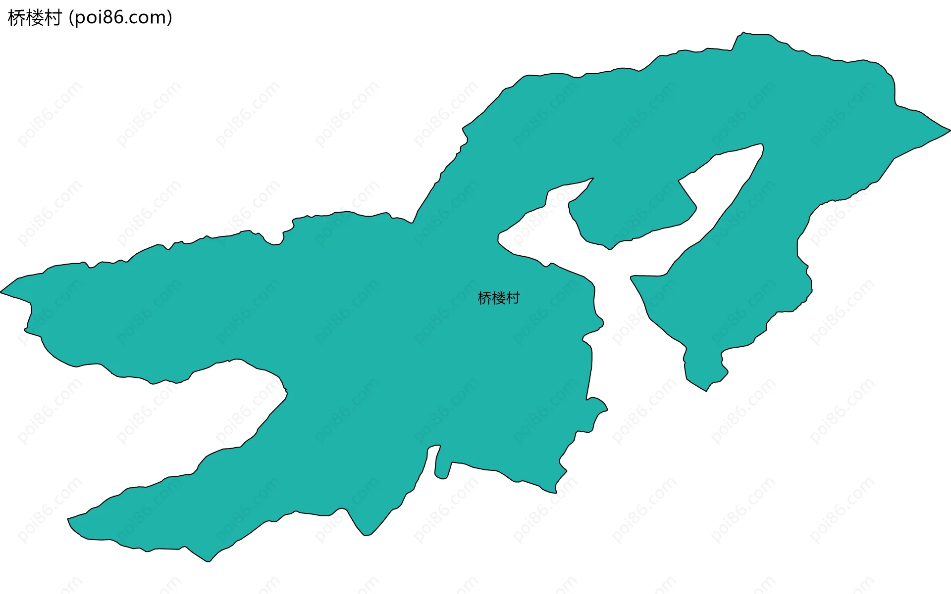 桥楼村边界地图