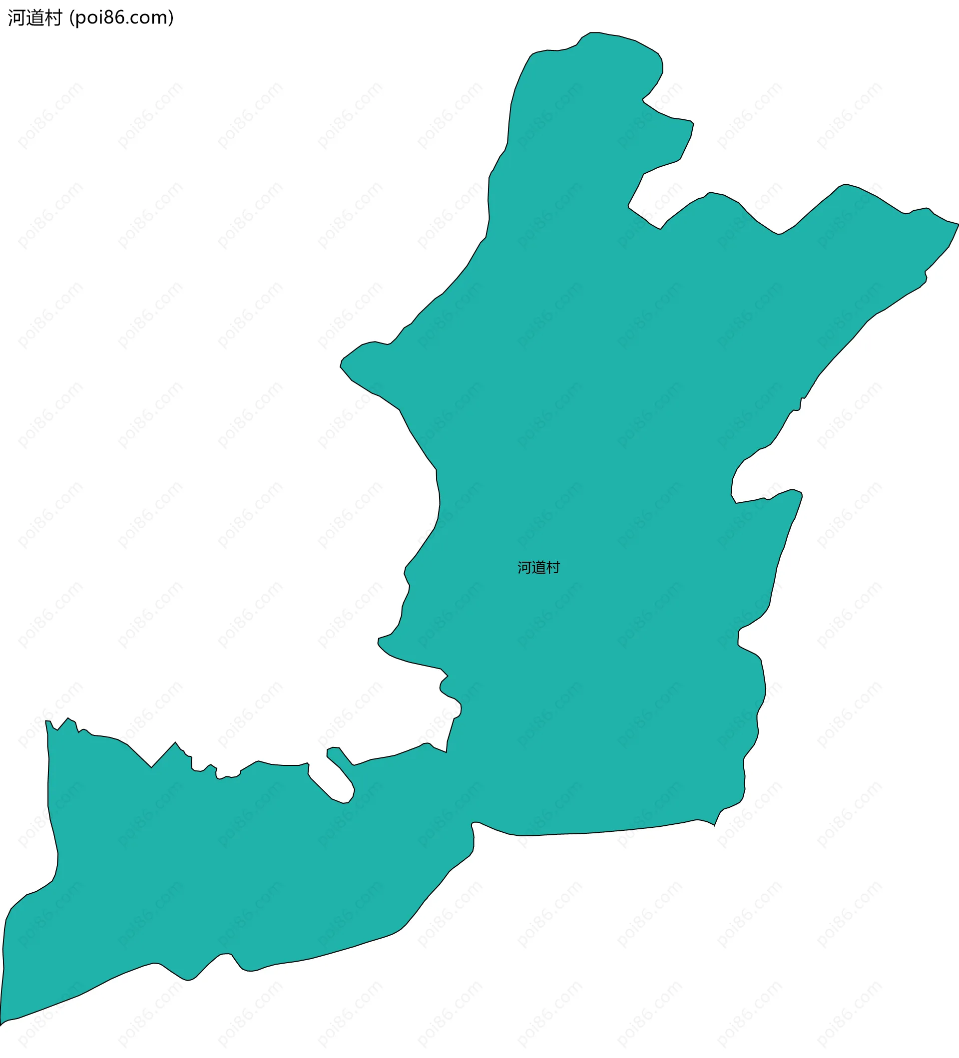 河道村边界地图