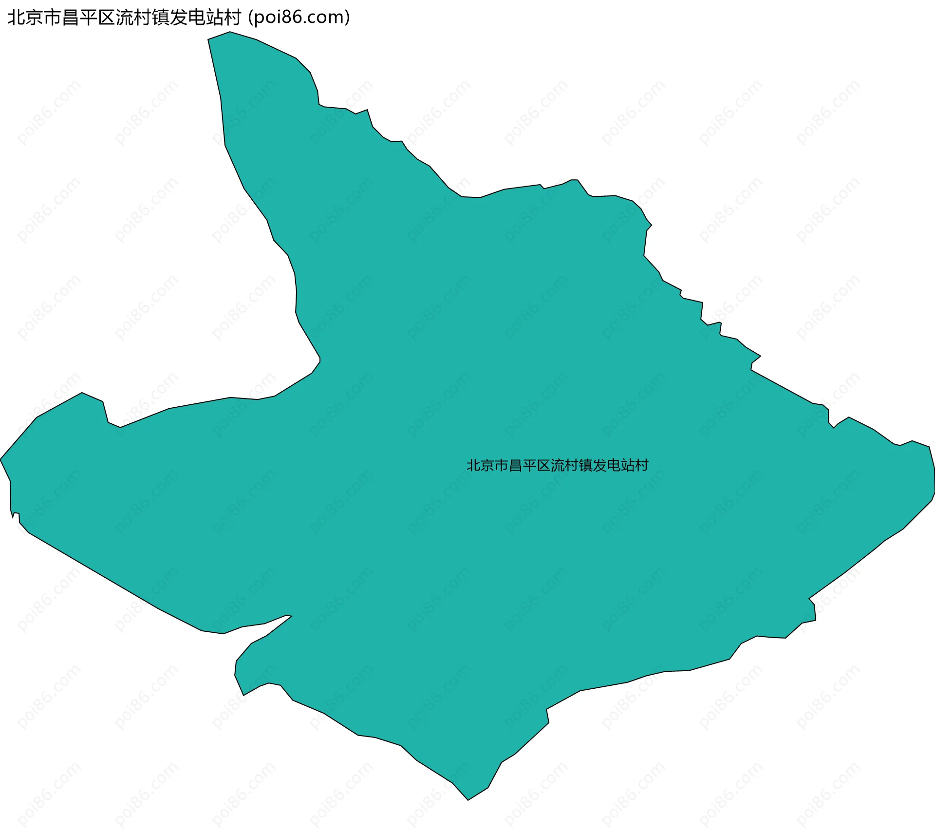 北京市昌平区流村镇发电站村边界地图