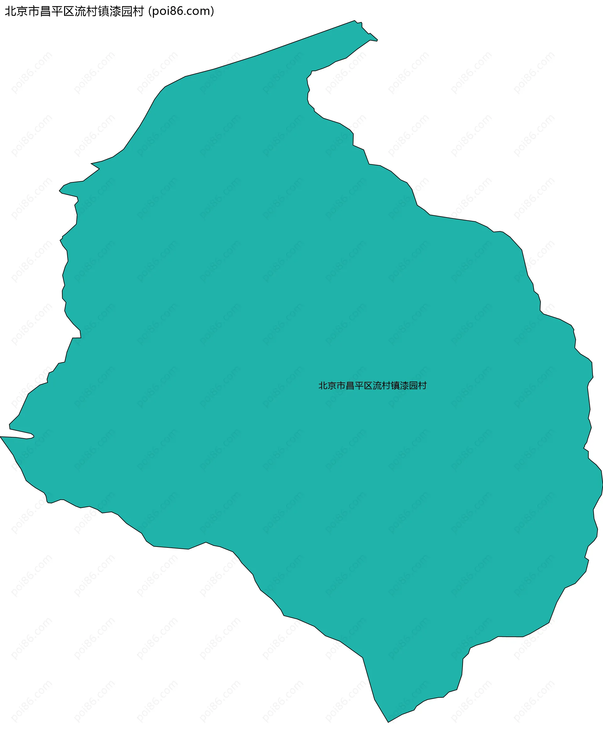 北京市昌平区流村镇漆园村边界地图