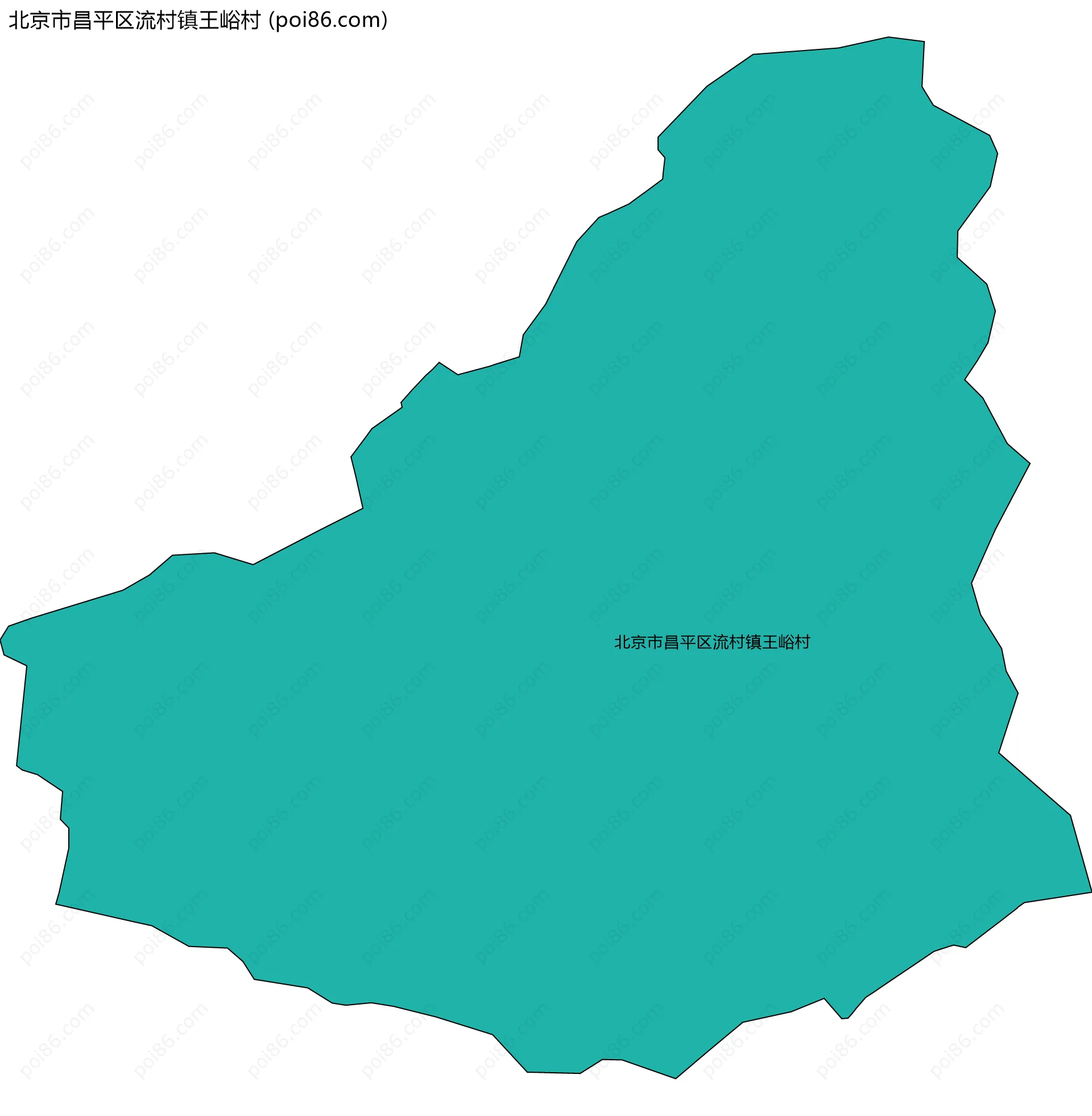 北京市昌平区流村镇王峪村边界地图