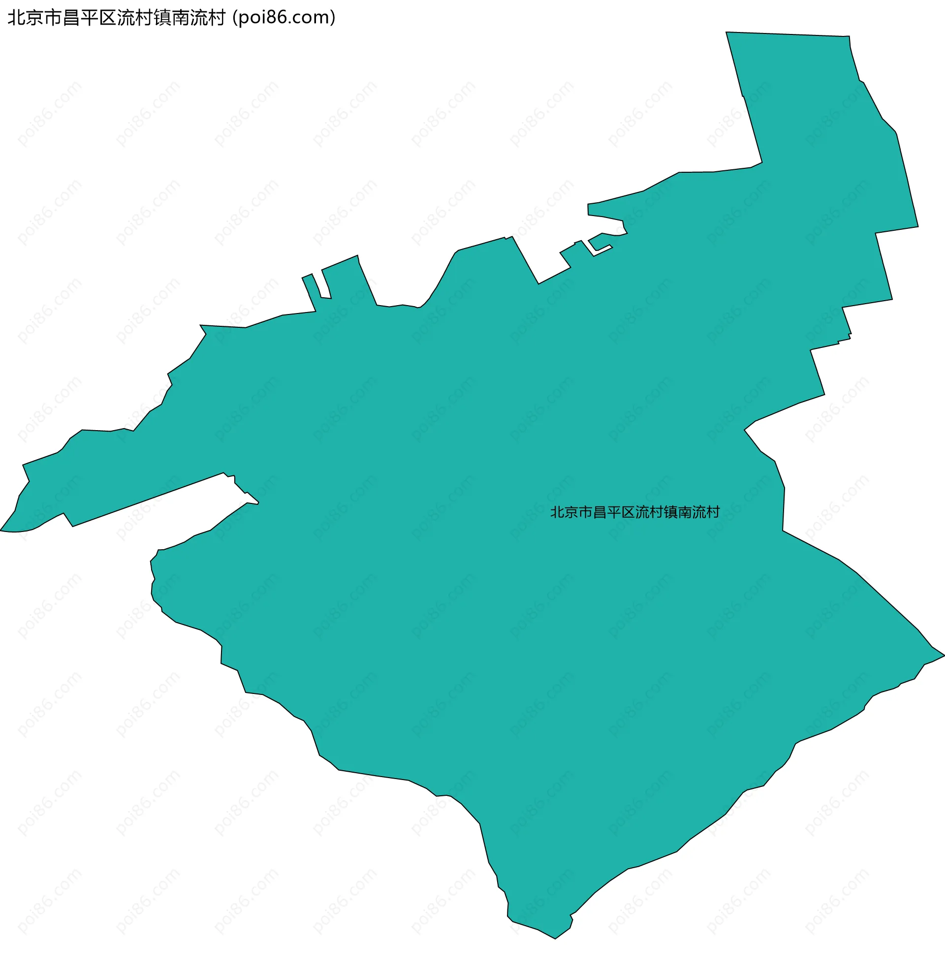 北京市昌平区流村镇南流村边界地图