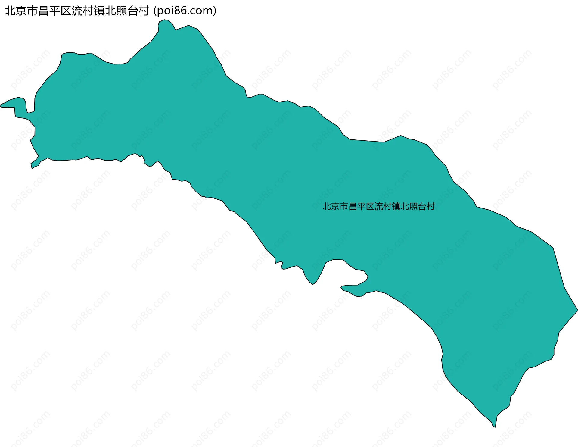 北京市昌平区流村镇北照台村边界地图