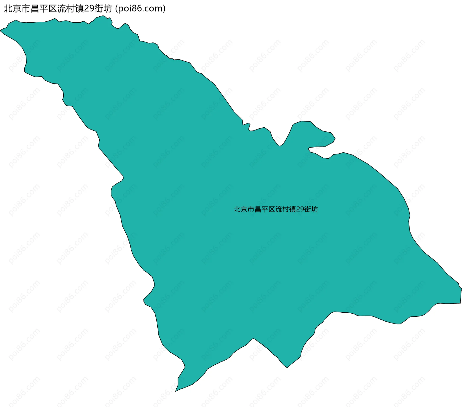 北京市昌平区流村镇29街坊边界地图