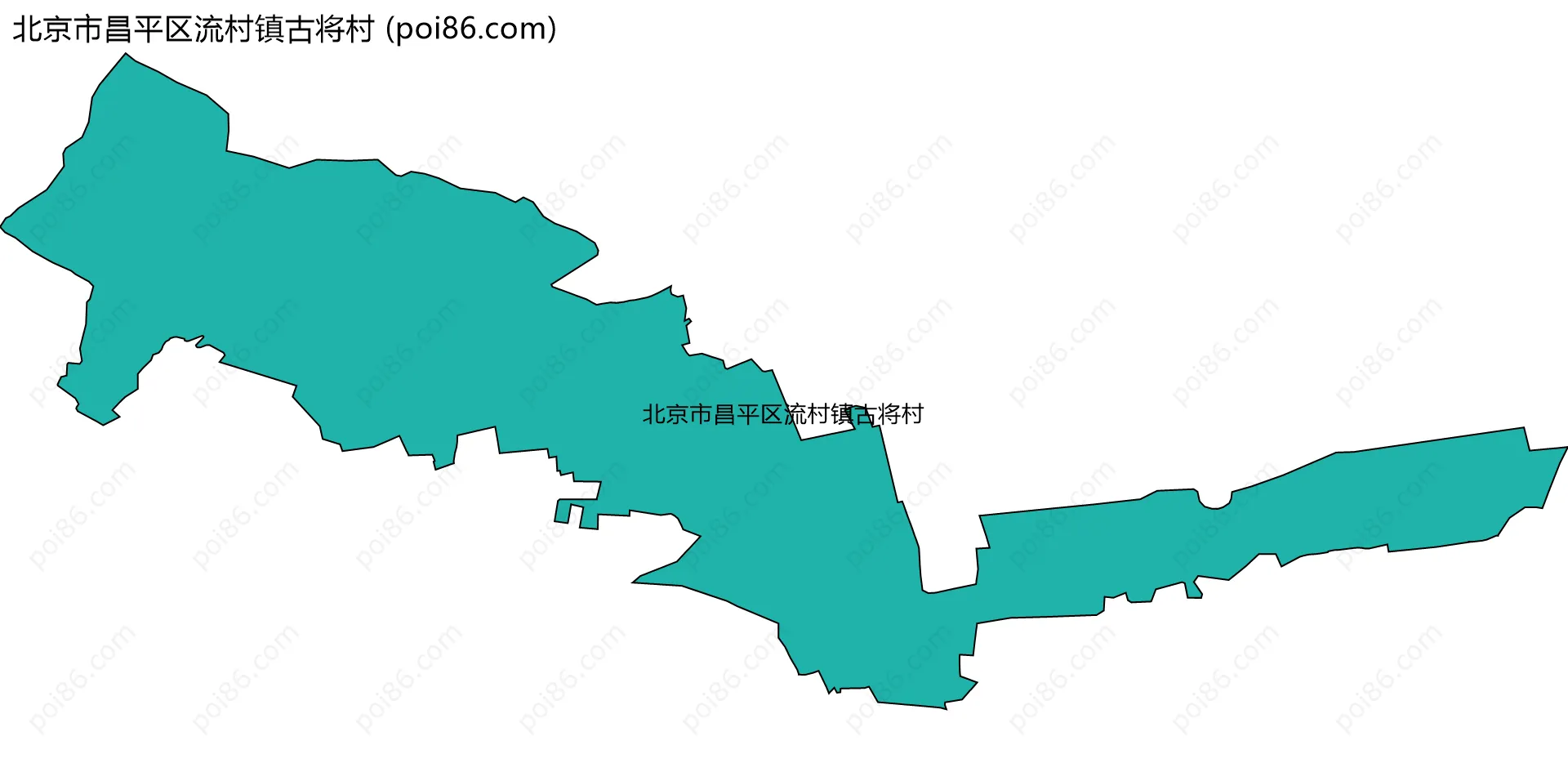 北京市昌平区流村镇古将村边界地图