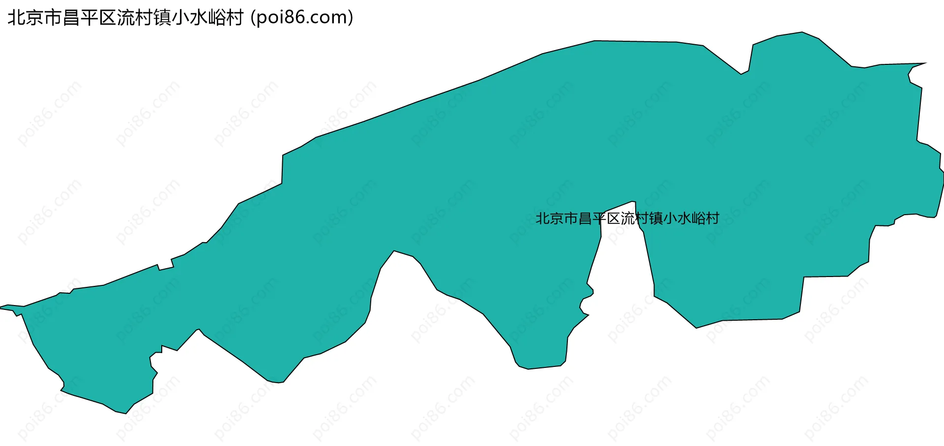 北京市昌平区流村镇小水峪村边界地图