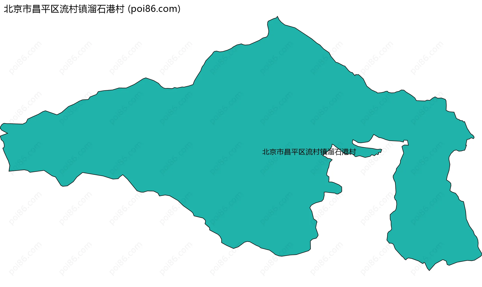 北京市昌平区流村镇溜石港村边界地图