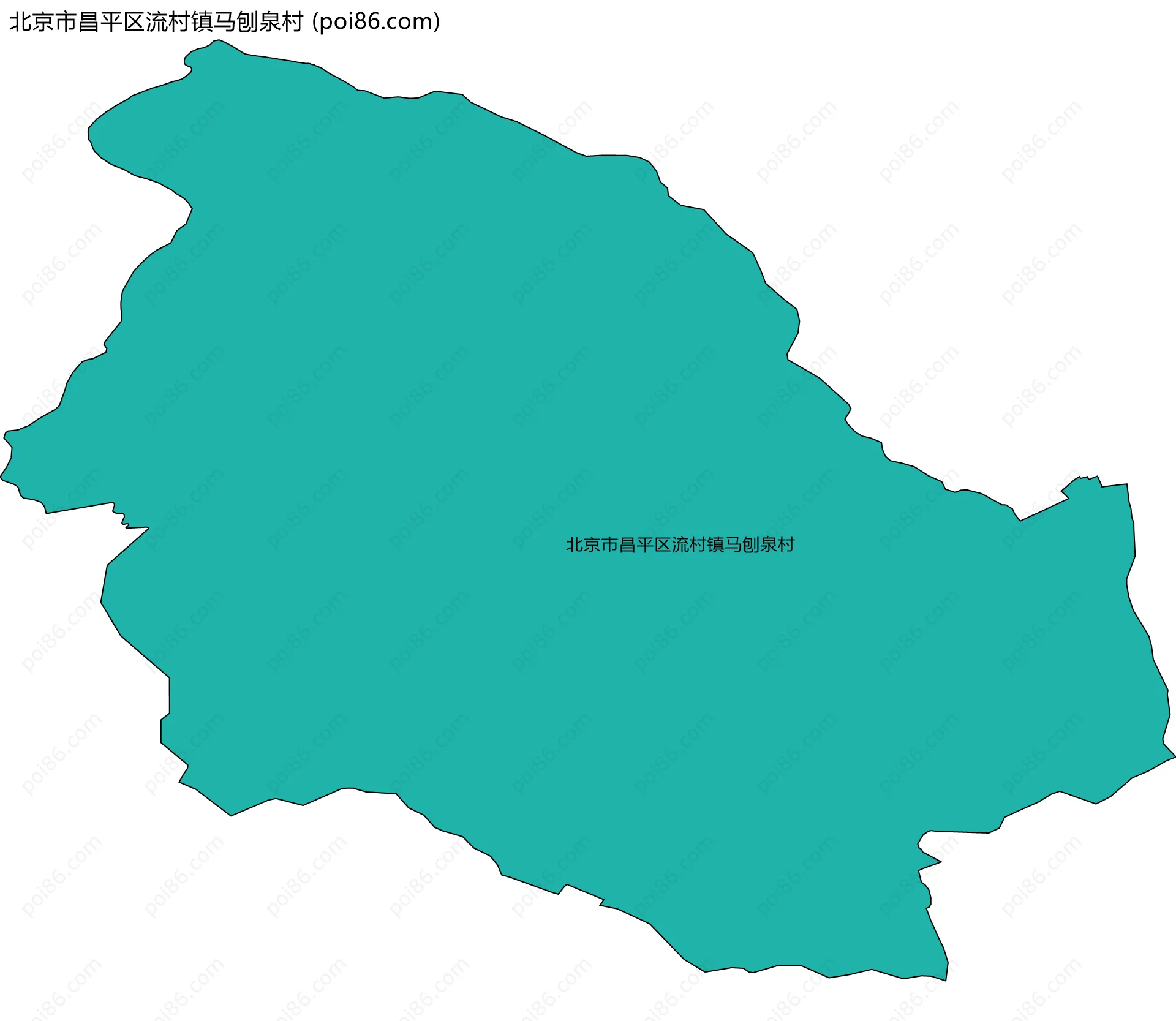 北京市昌平区流村镇马刨泉村边界地图